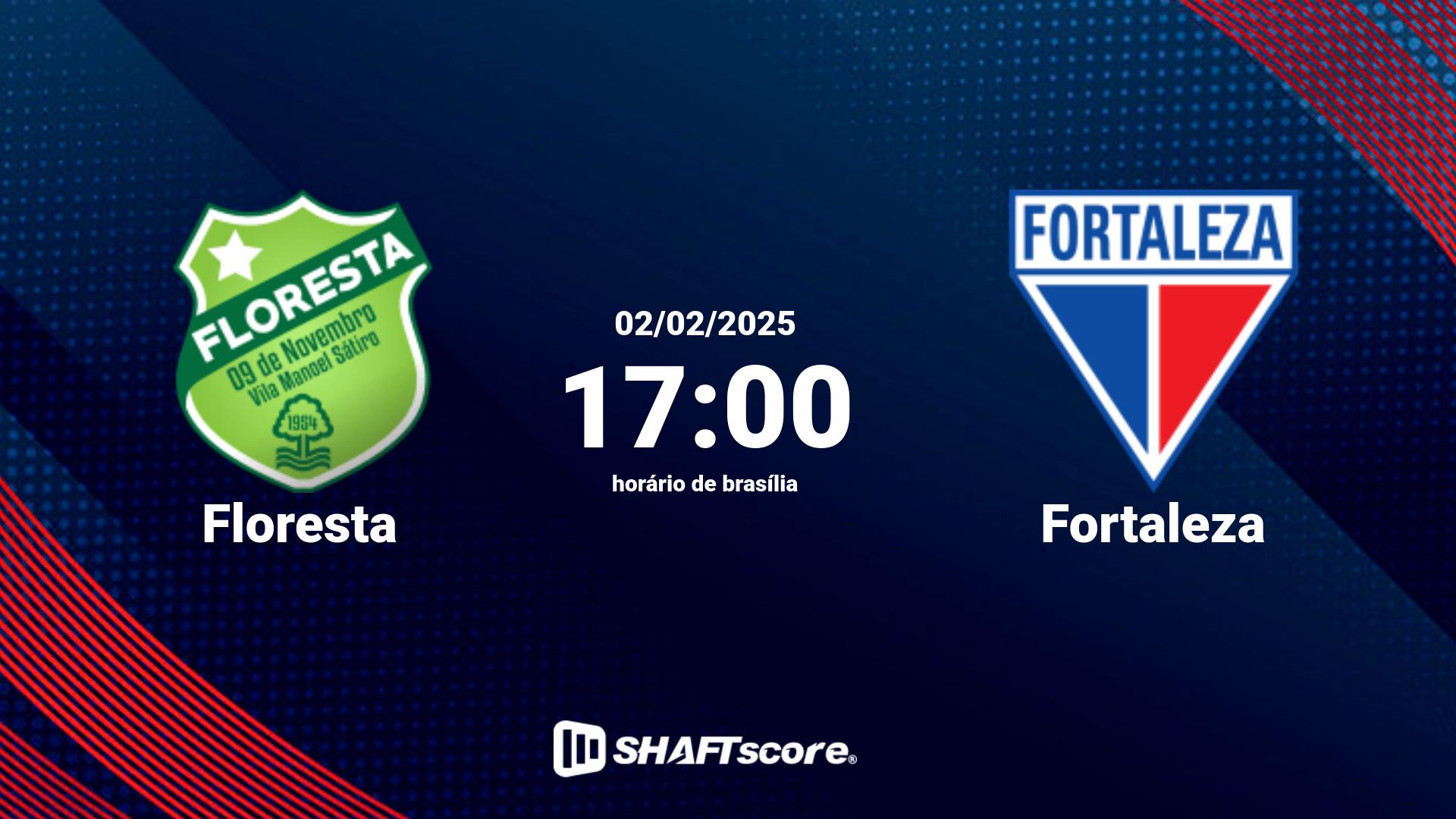 Estatísticas do jogo Floresta vs Fortaleza 02.02 17:00