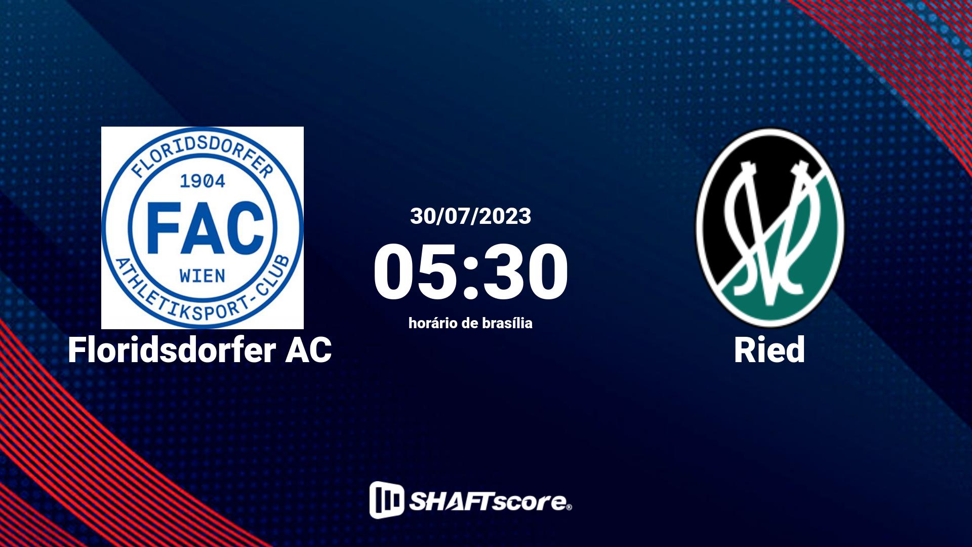 Estatísticas do jogo Floridsdorfer AC vs Ried 30.07 05:30