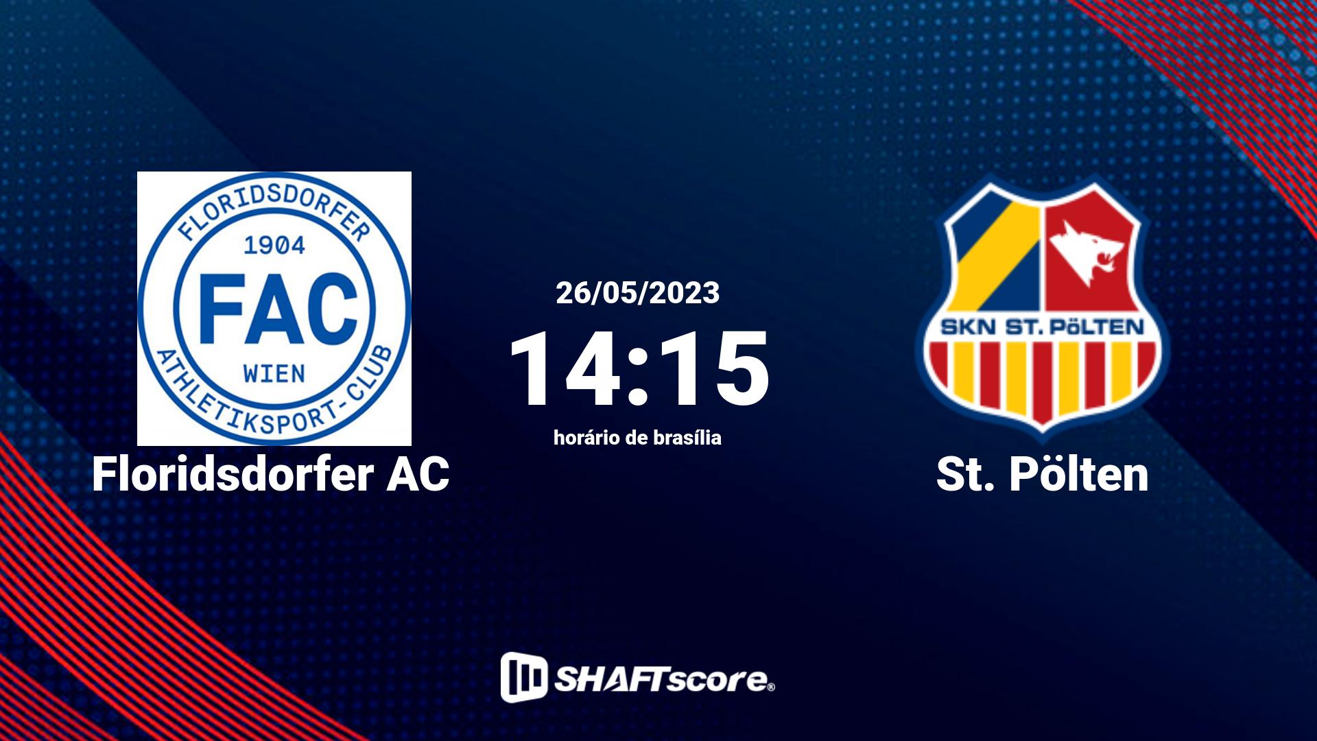 Estatísticas do jogo Floridsdorfer AC vs St. Pölten 26.05 14:15