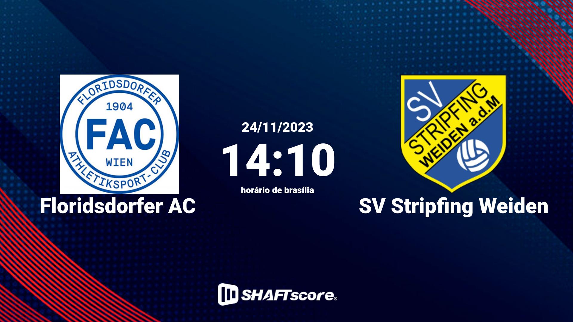 Estatísticas do jogo Floridsdorfer AC vs SV Stripfing Weiden 24.11 14:10