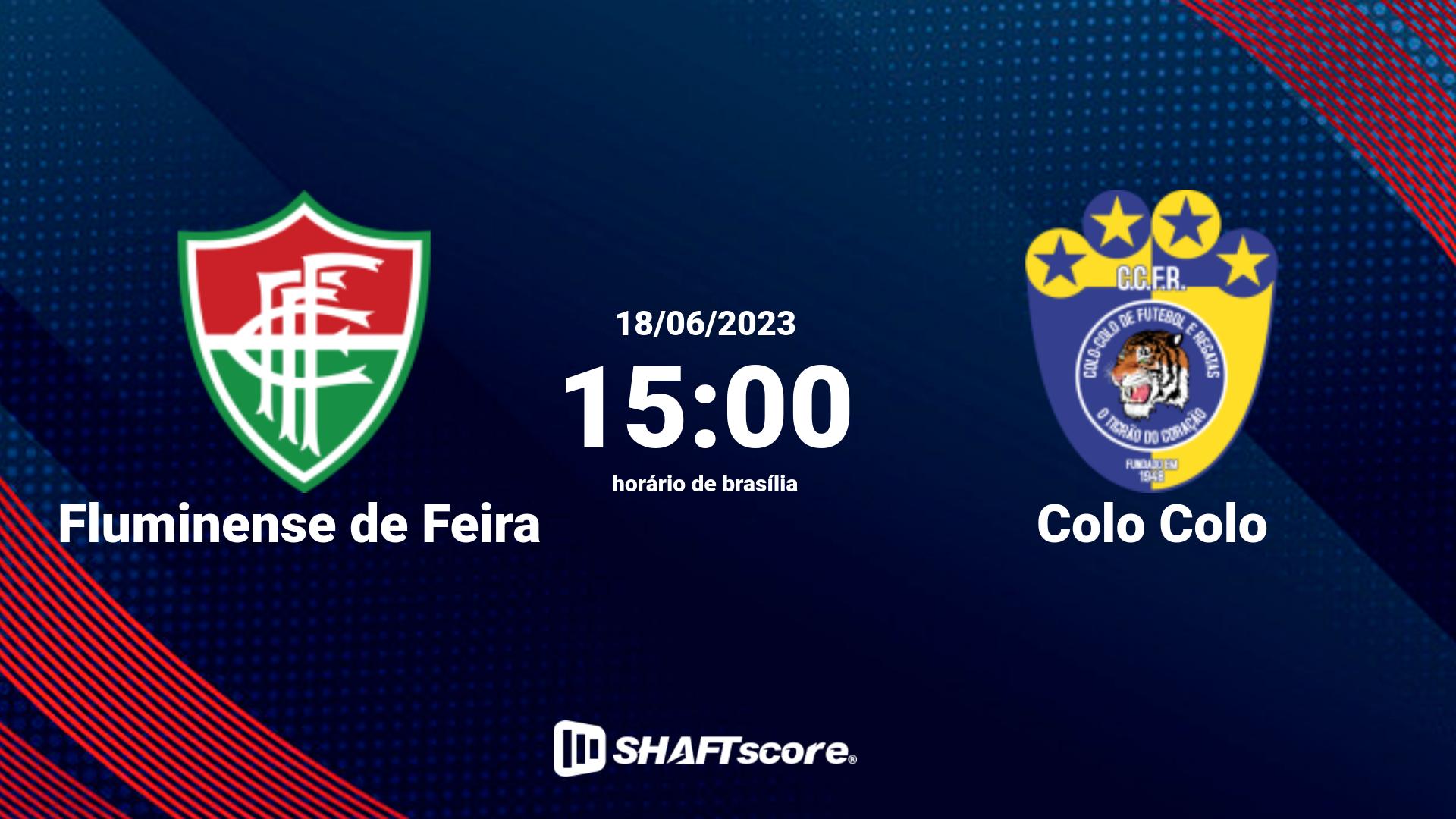 Estatísticas do jogo Fluminense de Feira vs Colo Colo 18.06 15:00