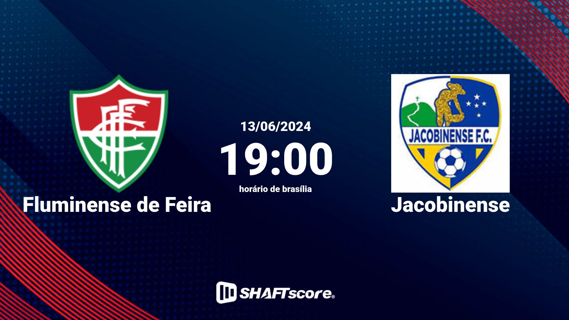 Estatísticas do jogo Fluminense de Feira vs Jacobinense 13.06 19:00