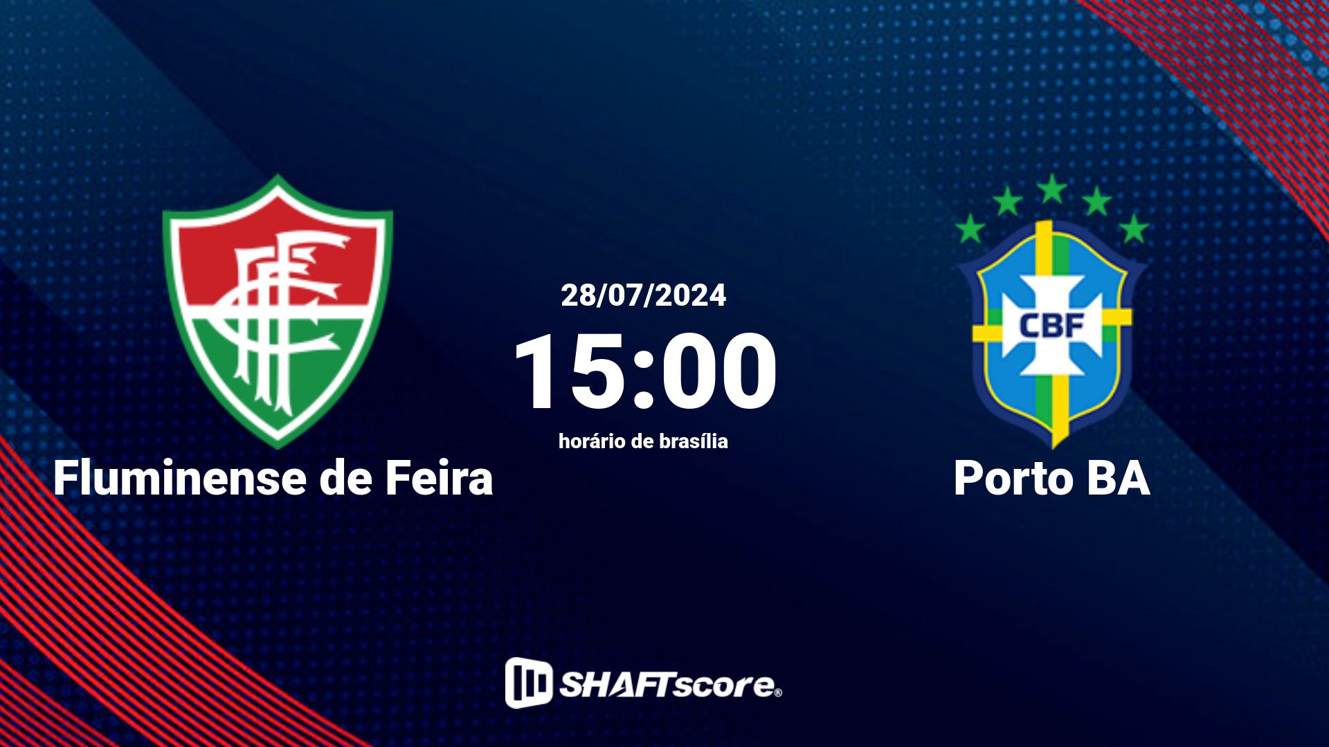 Estatísticas do jogo Fluminense de Feira vs Porto BA 28.07 15:00