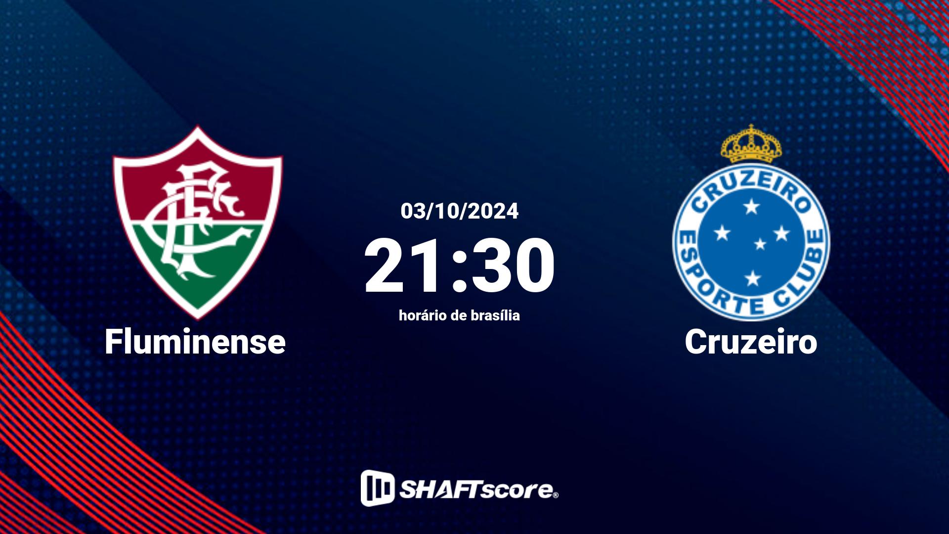 Estatísticas do jogo Fluminense vs Cruzeiro 03.10 21:30