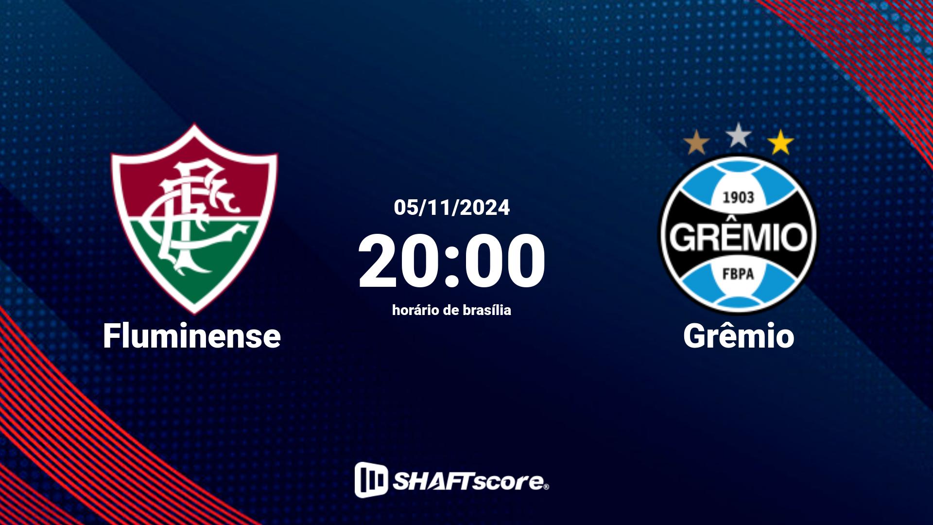 Estatísticas do jogo Fluminense vs Grêmio 05.11 20:00