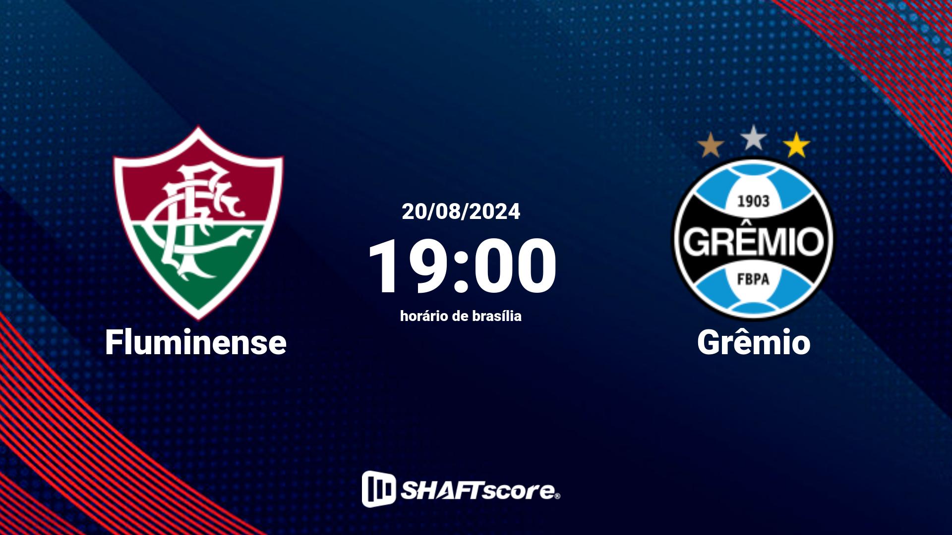 Estatísticas do jogo Fluminense vs Grêmio 20.08 19:00