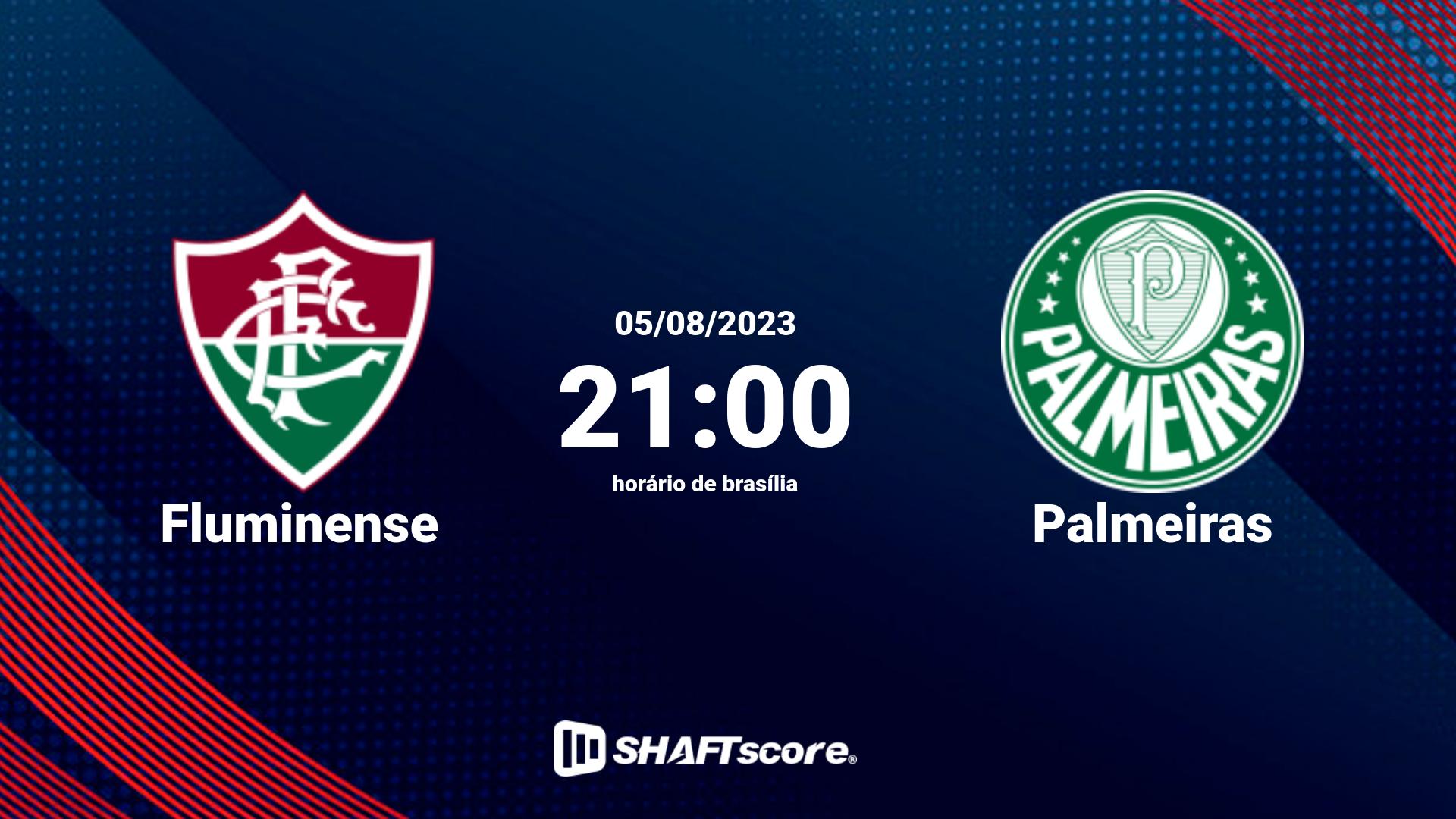 Estatísticas do jogo Fluminense vs Palmeiras 05.08 21:00