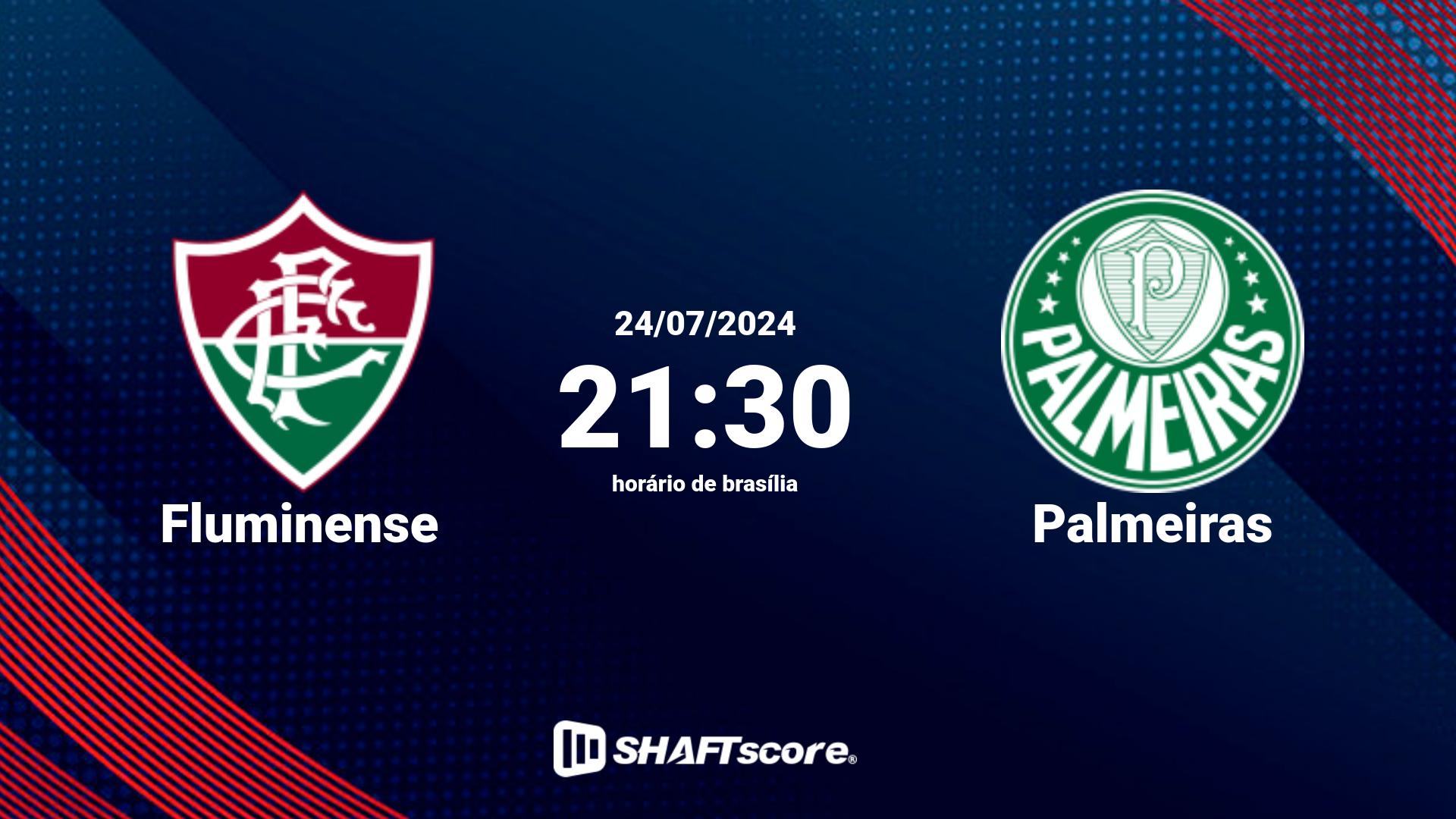 Estatísticas do jogo Fluminense vs Palmeiras 24.07 21:30