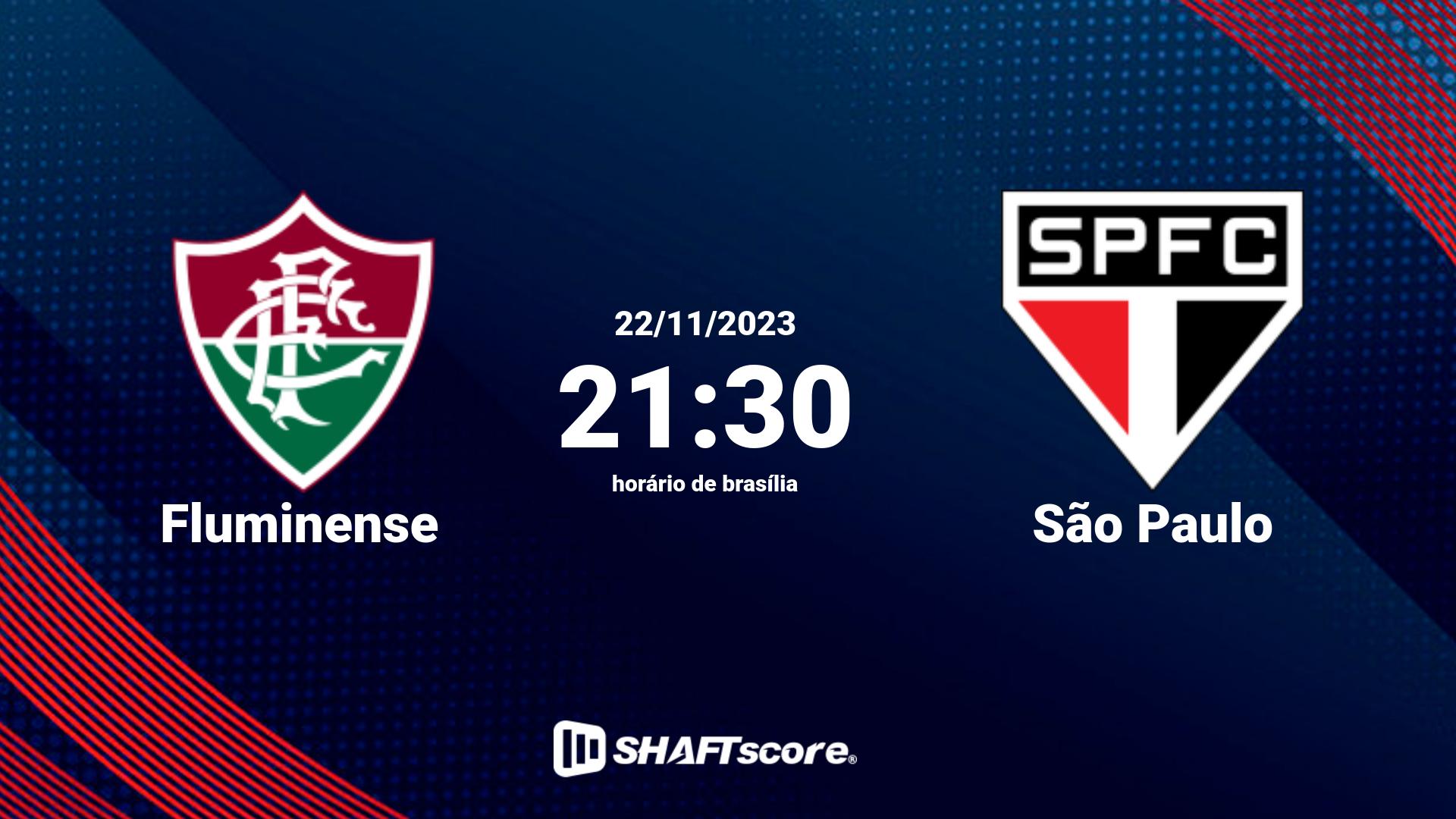 Estatísticas do jogo Fluminense vs São Paulo 22.11 21:30