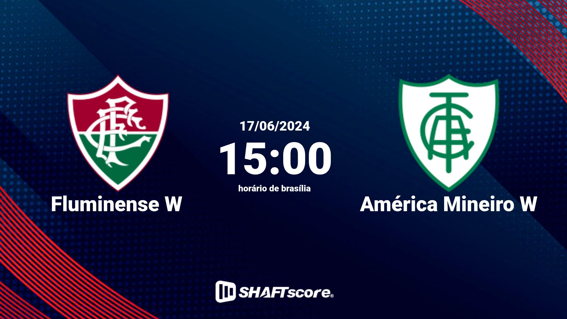 Estatísticas do jogo Fluminense W vs América Mineiro W 17.06 15:00