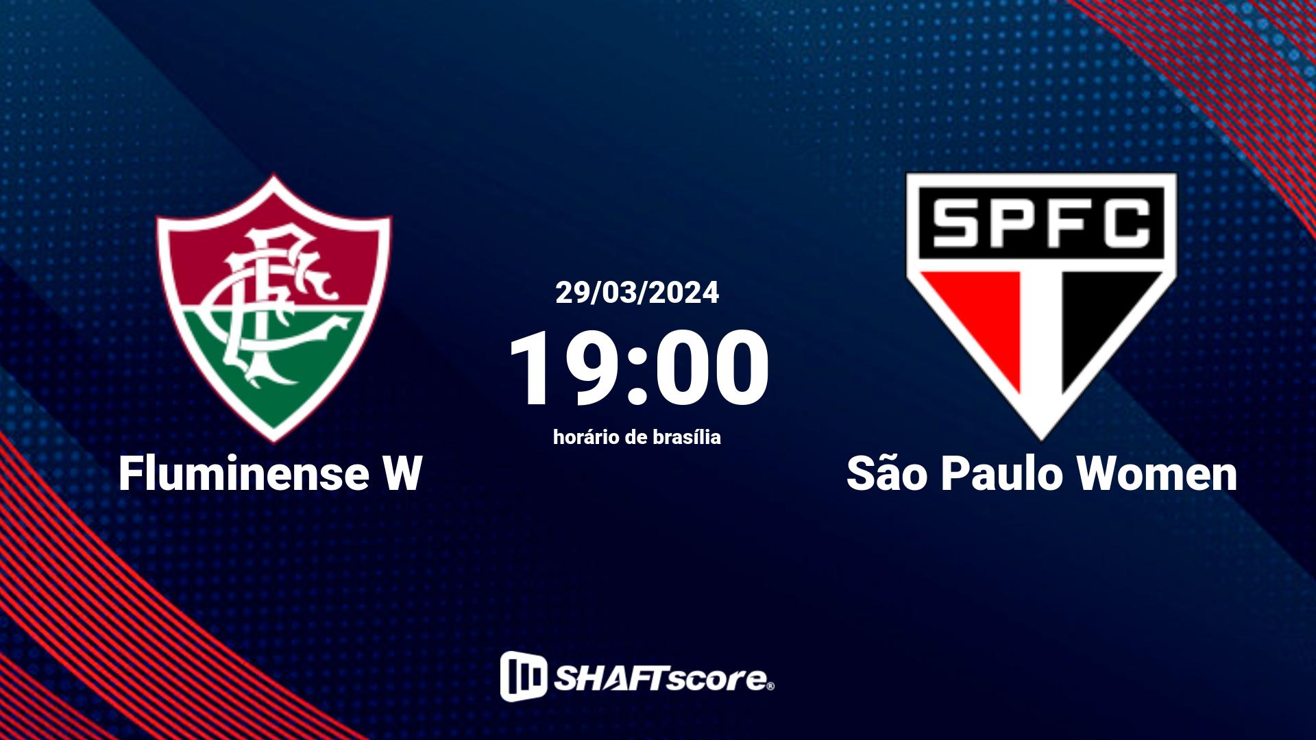 Estatísticas do jogo Fluminense W vs São Paulo Women 29.03 19:00