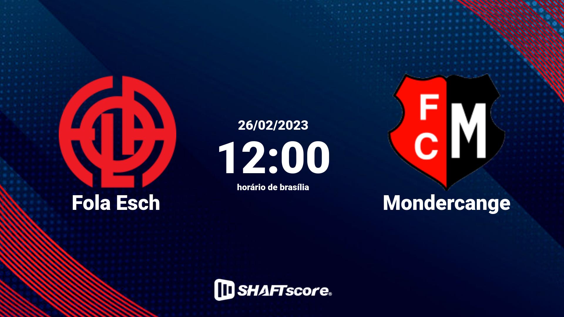 Estatísticas do jogo Fola Esch vs Mondercange 26.02 12:00