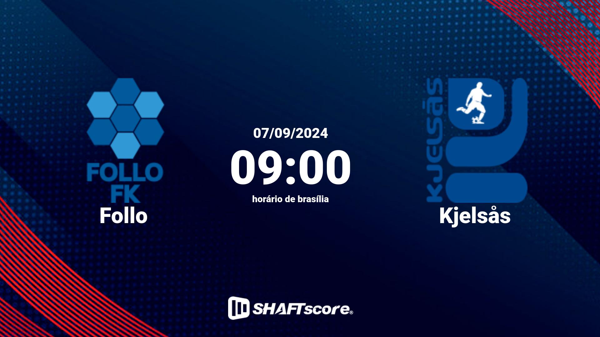 Estatísticas do jogo Follo vs Kjelsås 07.09 09:00