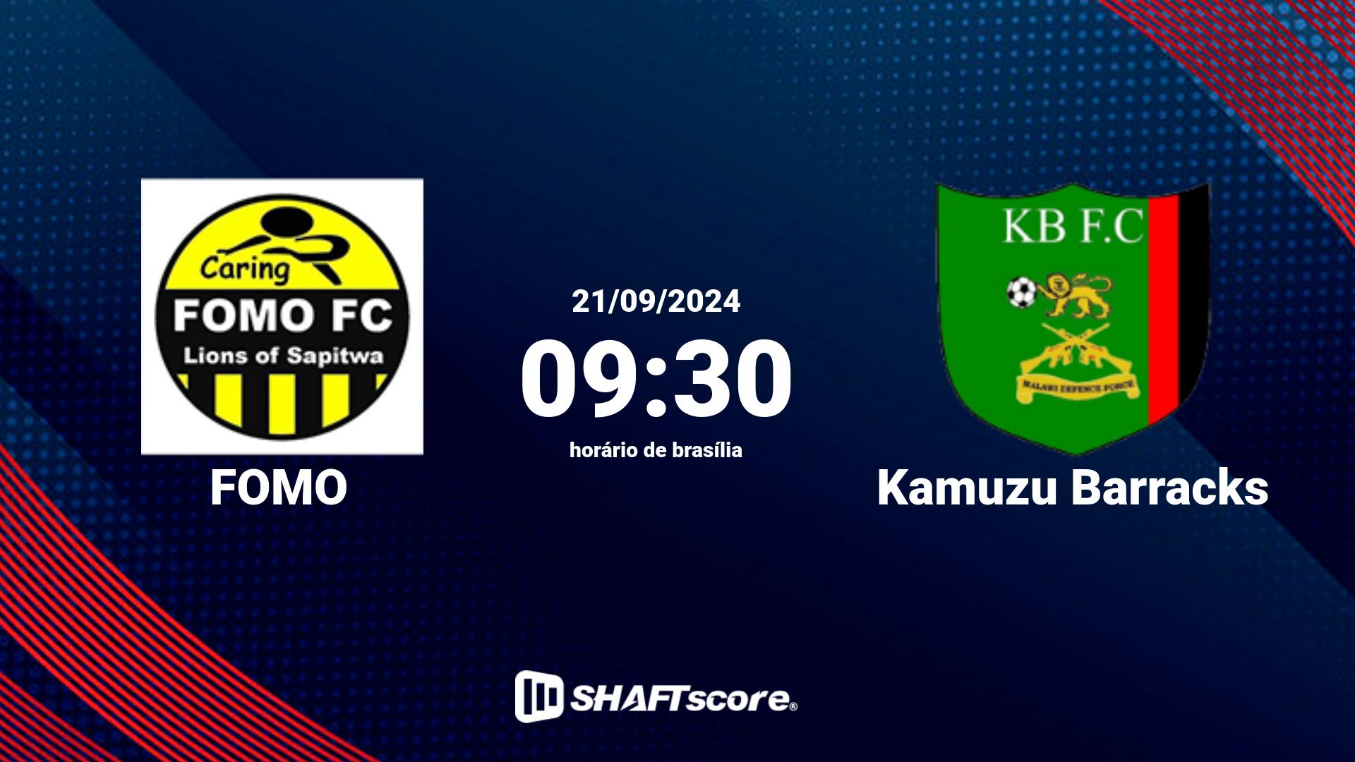 Estatísticas do jogo FOMO vs Kamuzu Barracks 21.09 09:30