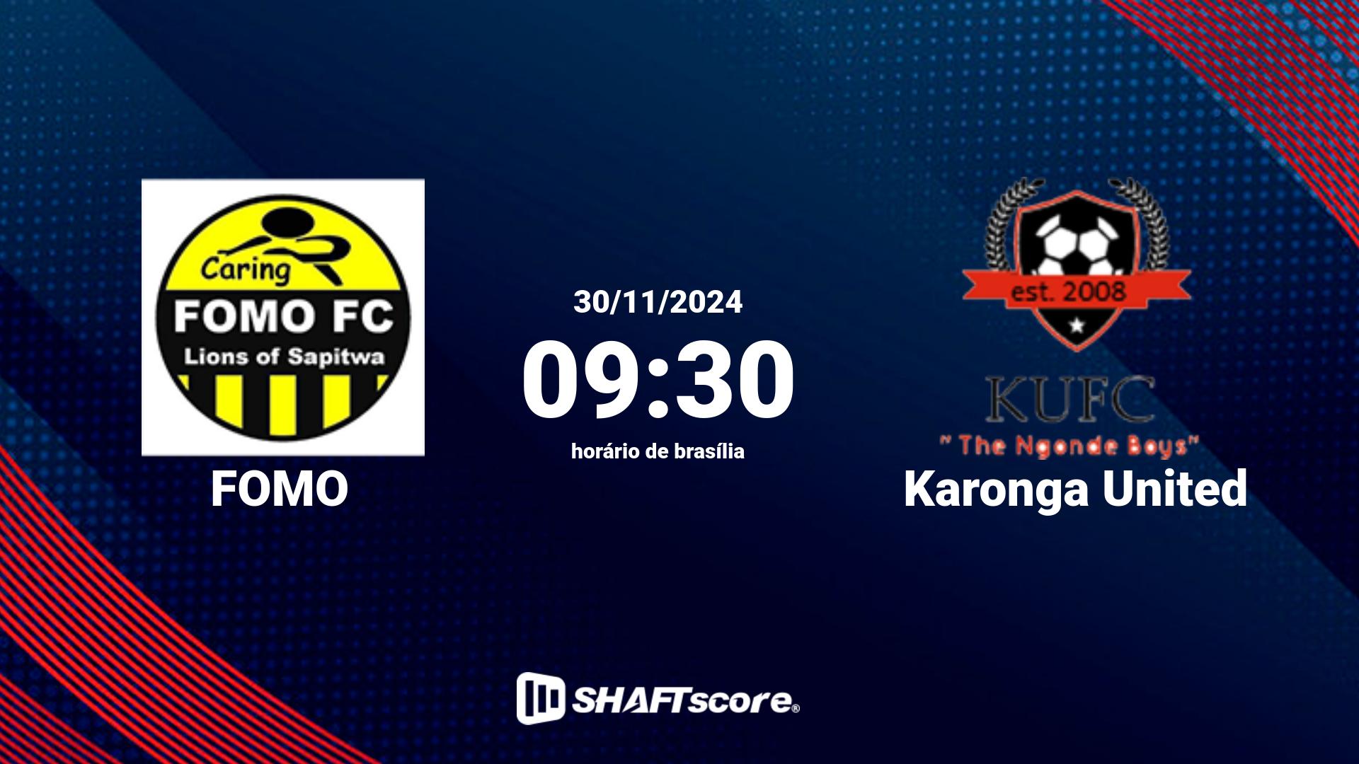 Estatísticas do jogo FOMO vs Karonga United 30.11 09:30