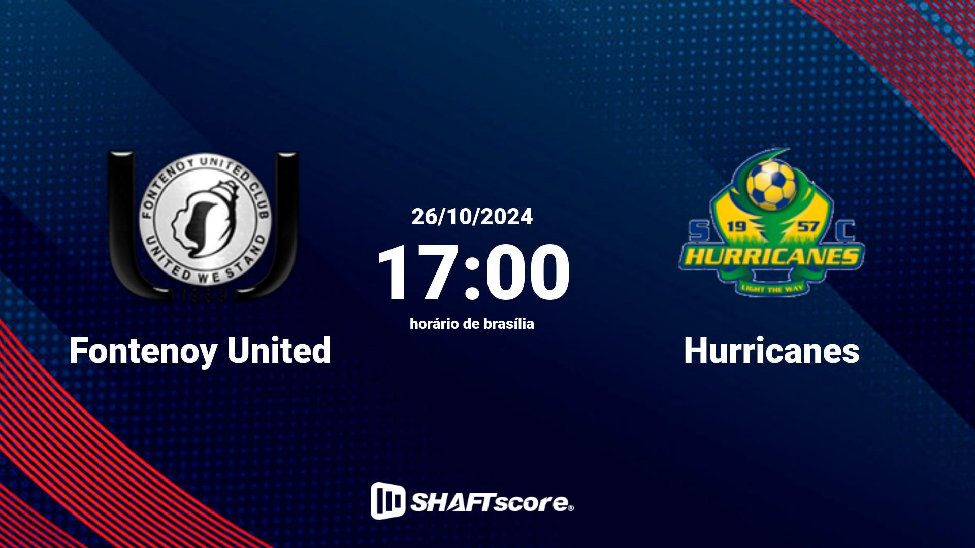 Estatísticas do jogo Fontenoy United vs Hurricanes 26.10 17:00