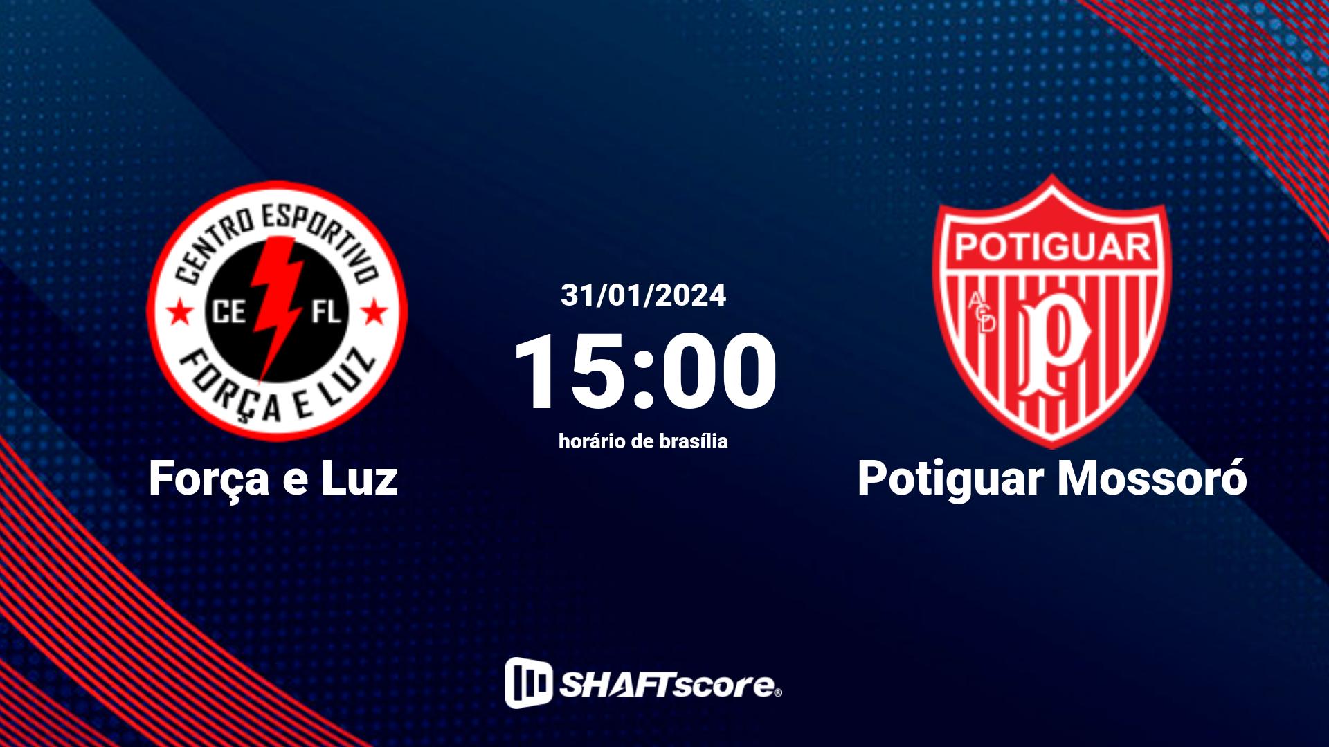 Estatísticas do jogo Força e Luz vs Potiguar Mossoró 31.01 15:00