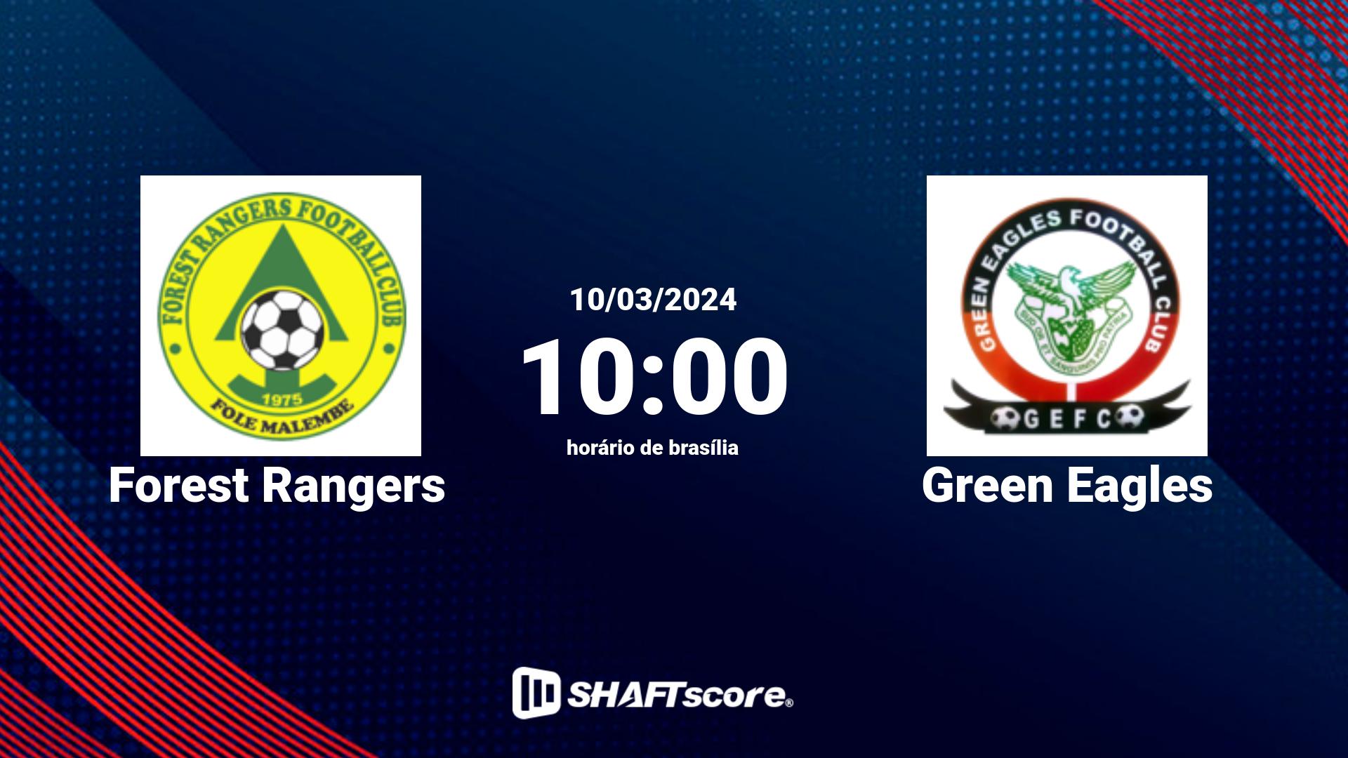 Estatísticas do jogo Forest Rangers vs Green Eagles 10.03 10:00