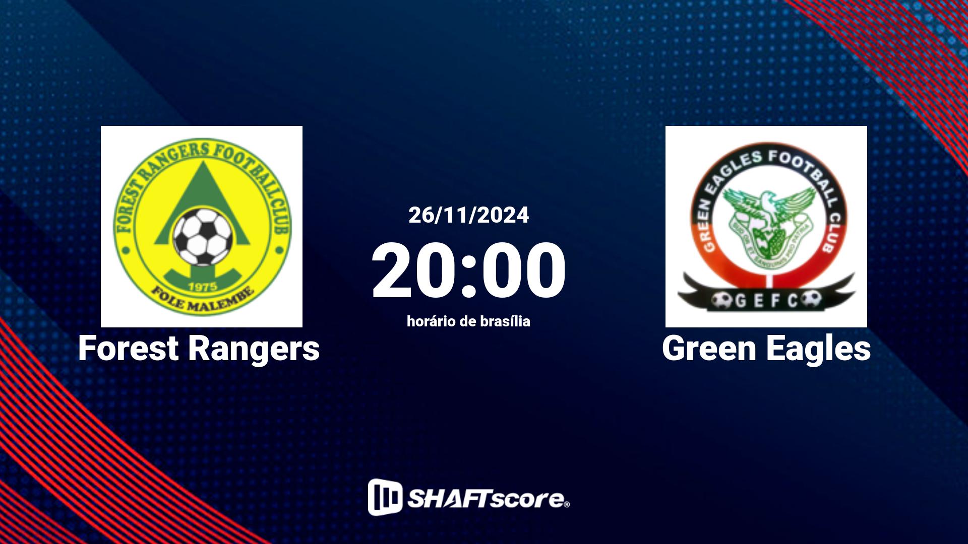 Estatísticas do jogo Forest Rangers vs Green Eagles 26.11 20:00