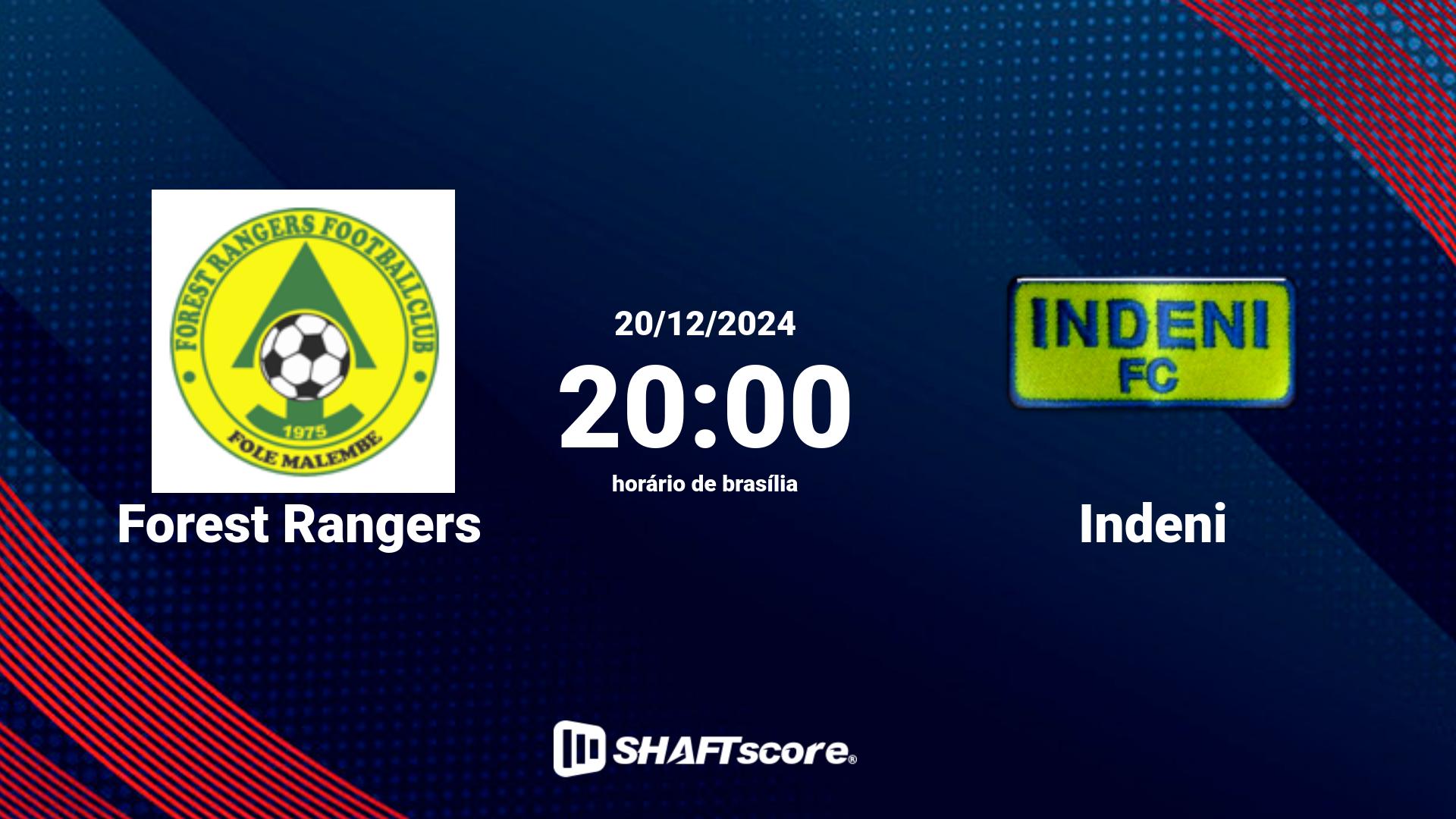 Estatísticas do jogo Forest Rangers vs Indeni 20.12 20:00