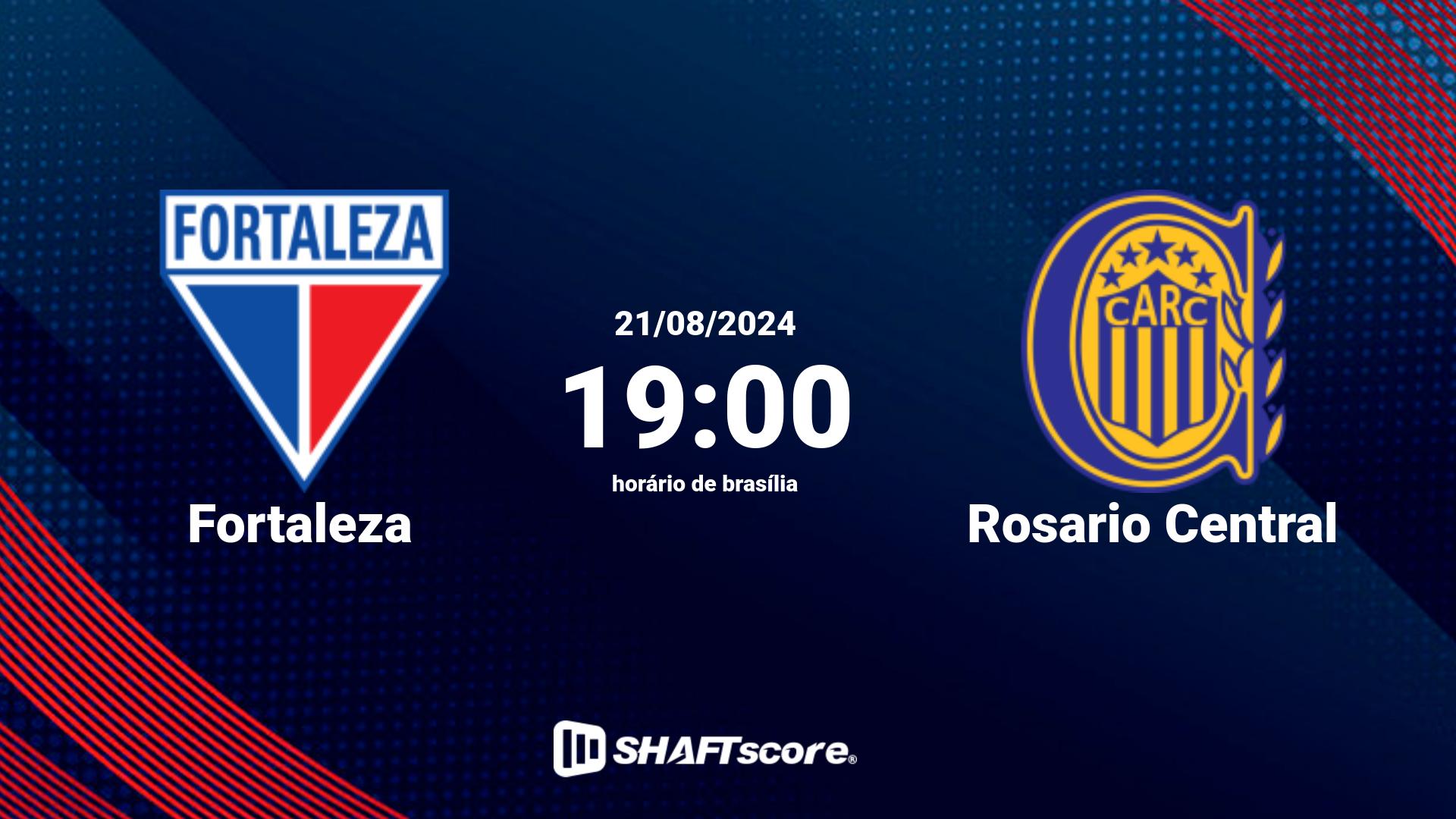 Estatísticas do jogo Fortaleza vs Rosario Central 21.08 19:00