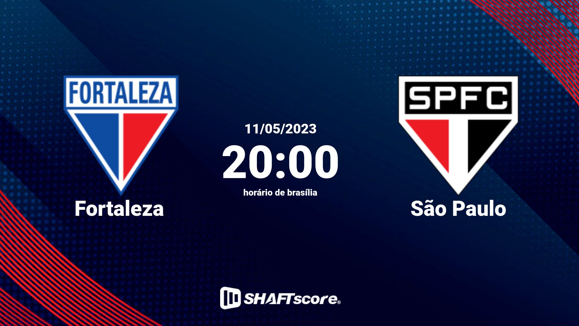 Estatísticas do jogo Fortaleza vs São Paulo 11.05 20:00