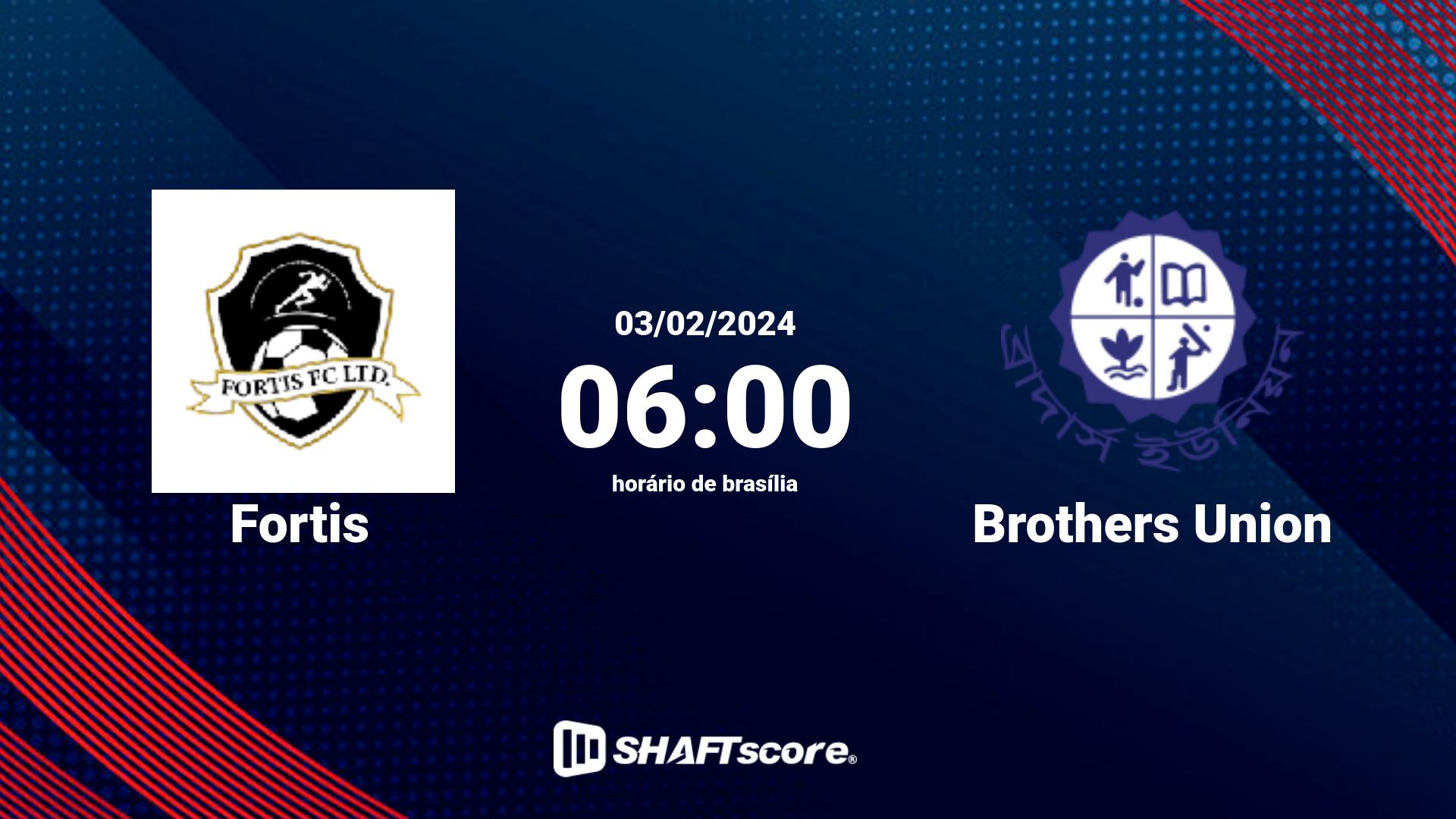 Estatísticas do jogo Fortis vs Brothers Union 03.02 06:00