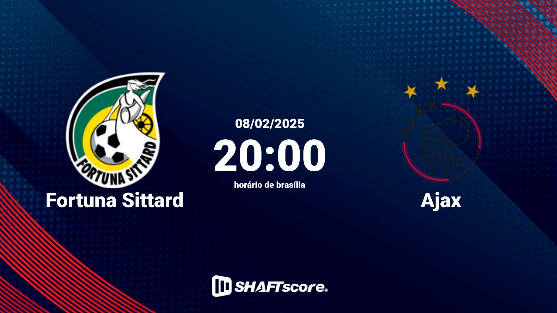 Estatísticas do jogo Fortuna Sittard vs Ajax 08.02 20:00