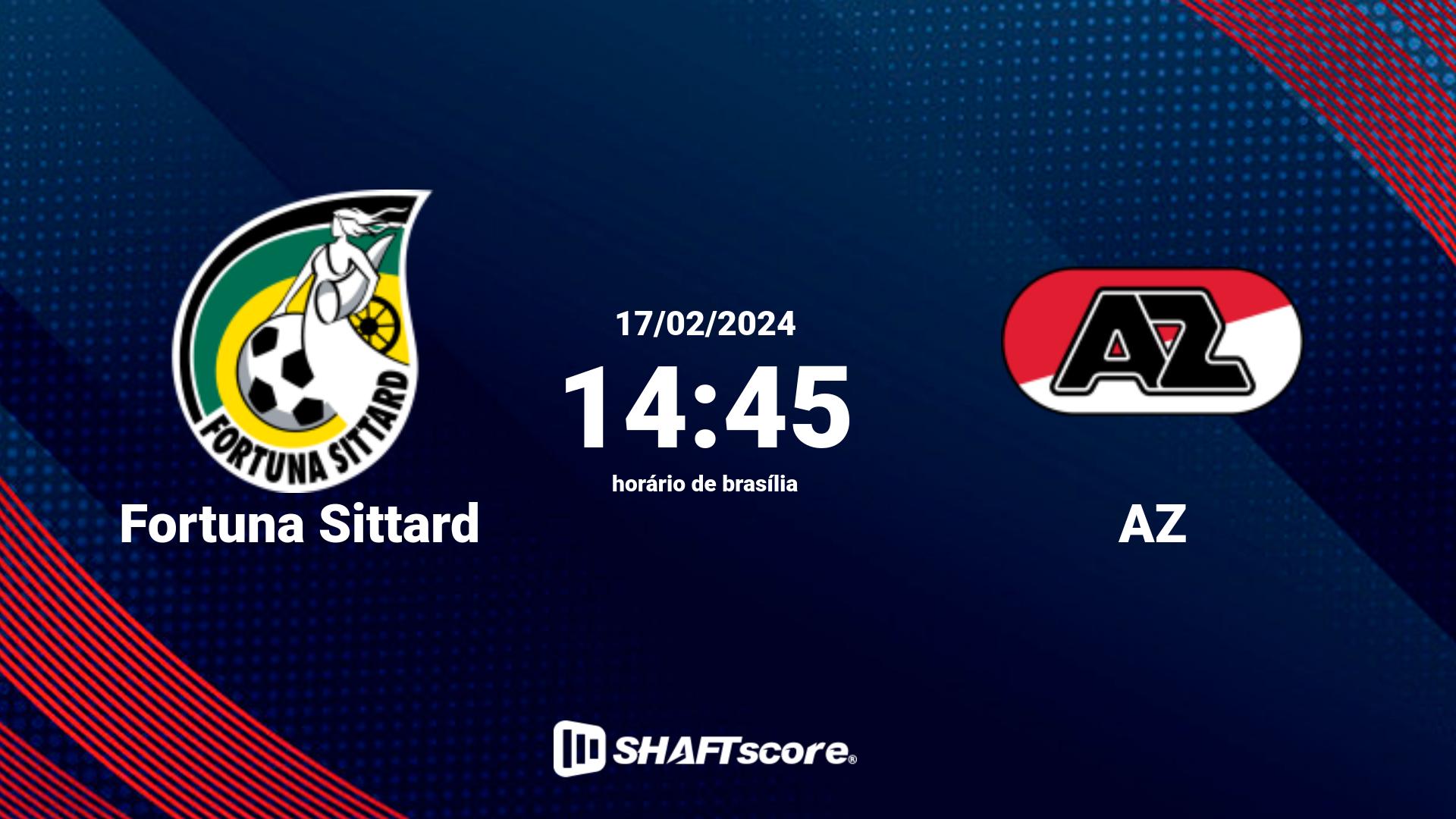 Estatísticas do jogo Fortuna Sittard vs AZ 17.02 14:45