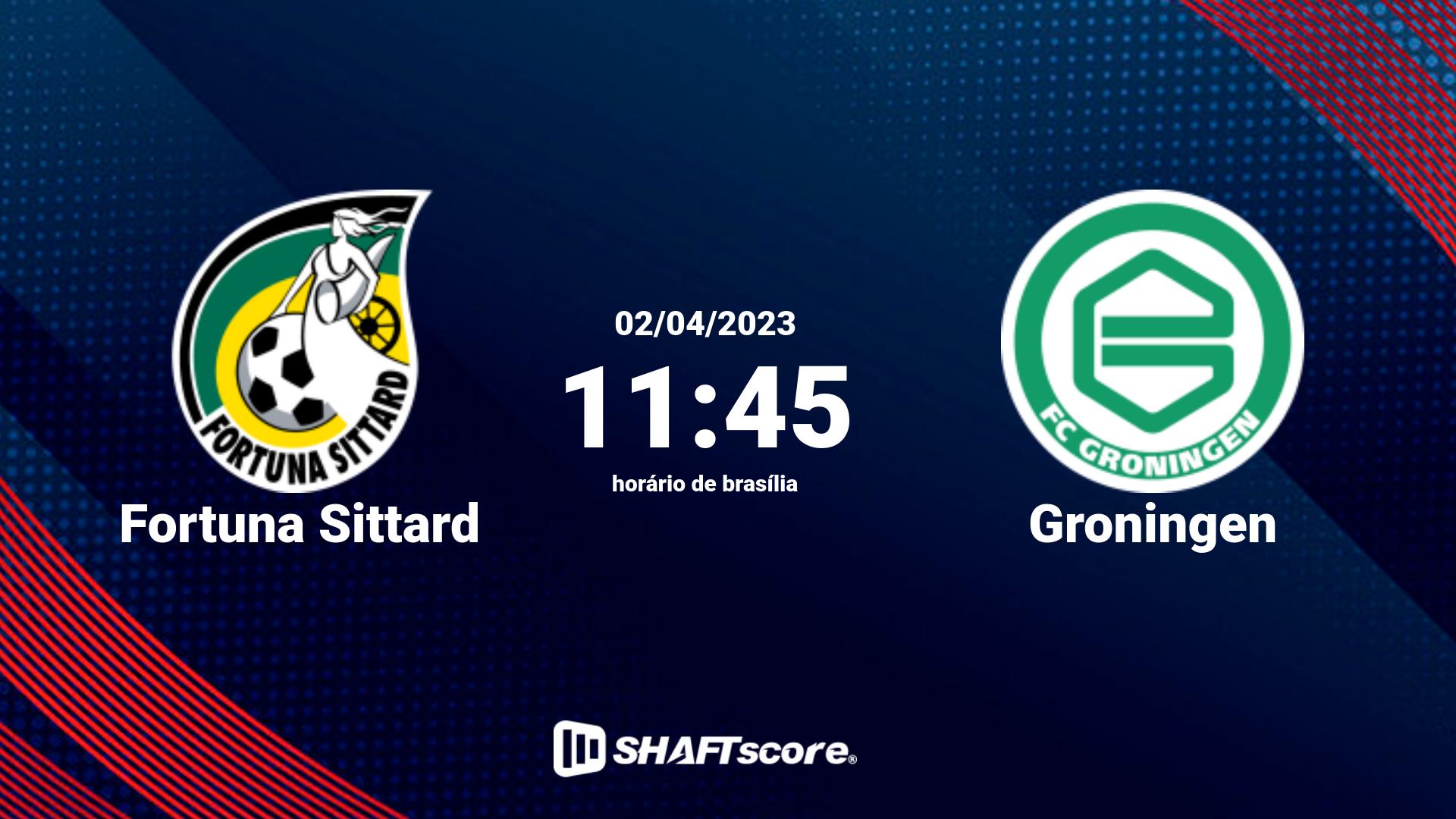 Estatísticas do jogo Fortuna Sittard vs Groningen 02.04 11:45