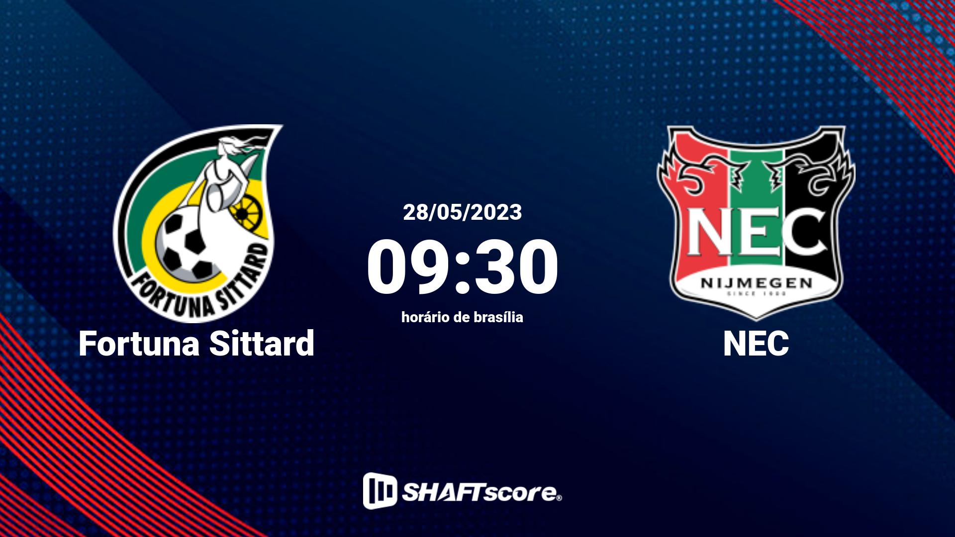 Estatísticas do jogo Fortuna Sittard vs NEC 28.05 09:30