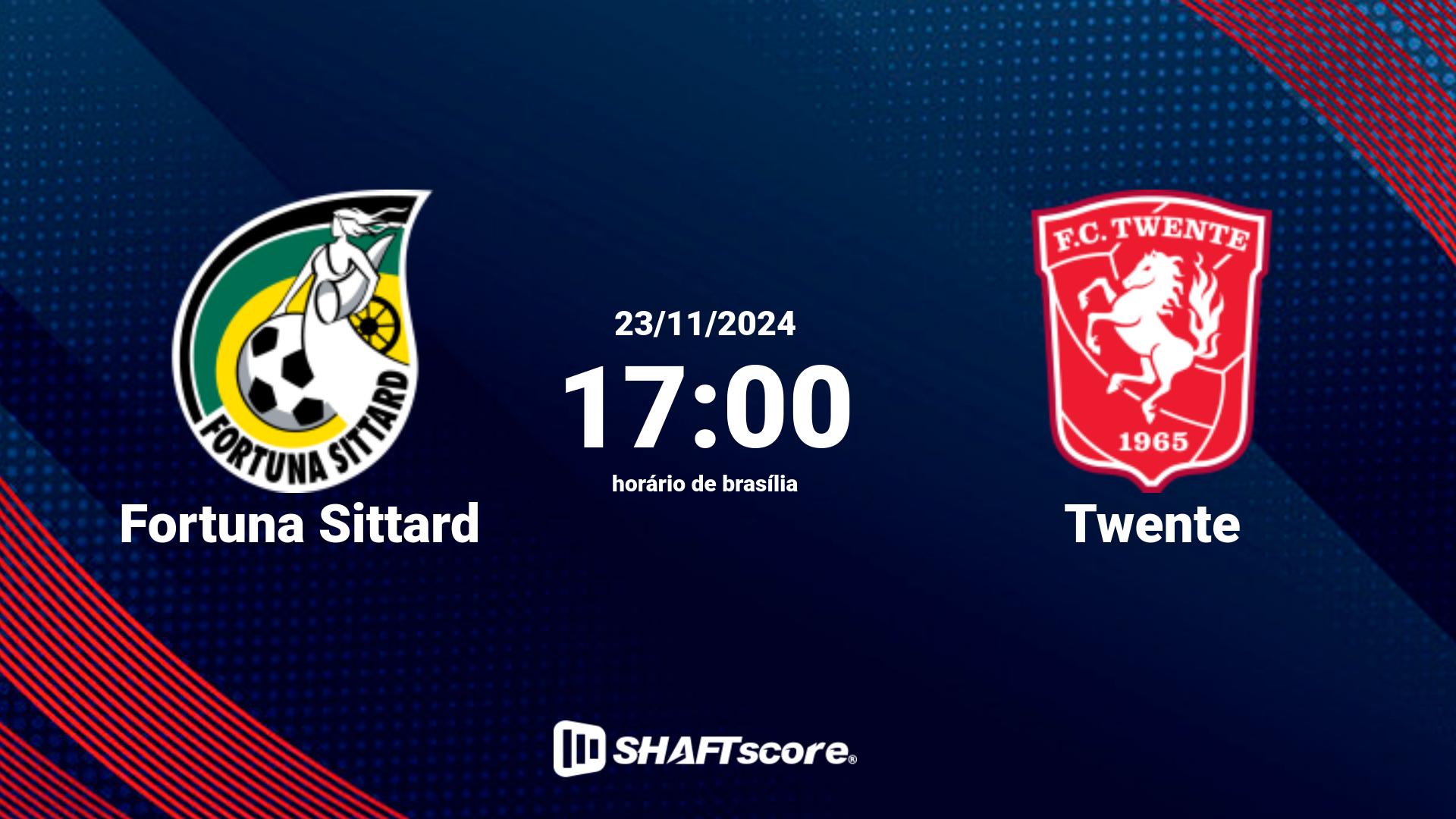 Estatísticas do jogo Fortuna Sittard vs Twente 23.11 17:00