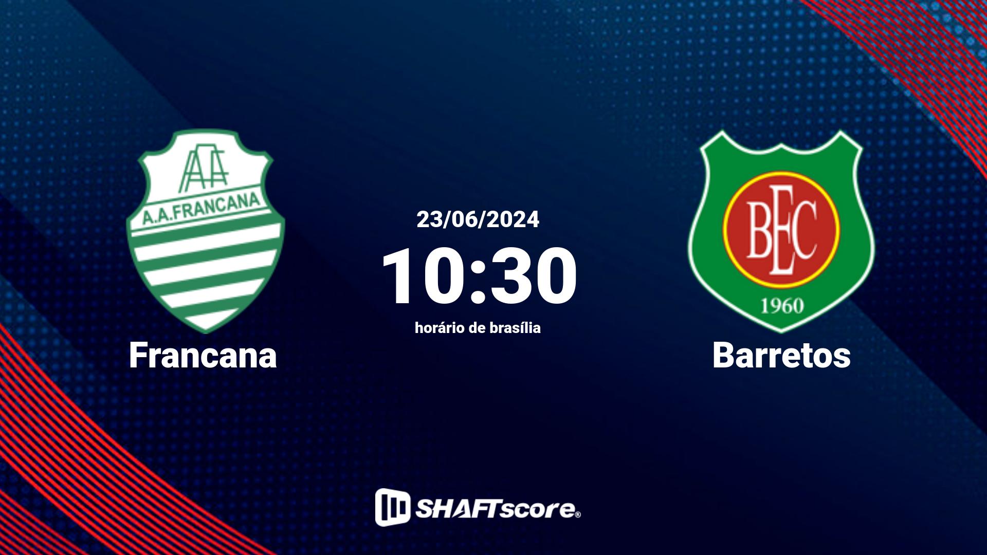 Estatísticas do jogo Francana vs Barretos 23.06 10:30