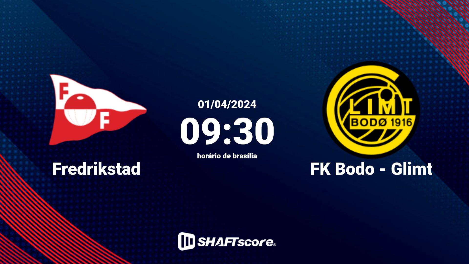 Estatísticas do jogo Fredrikstad vs FK Bodo - Glimt 01.04 09:30