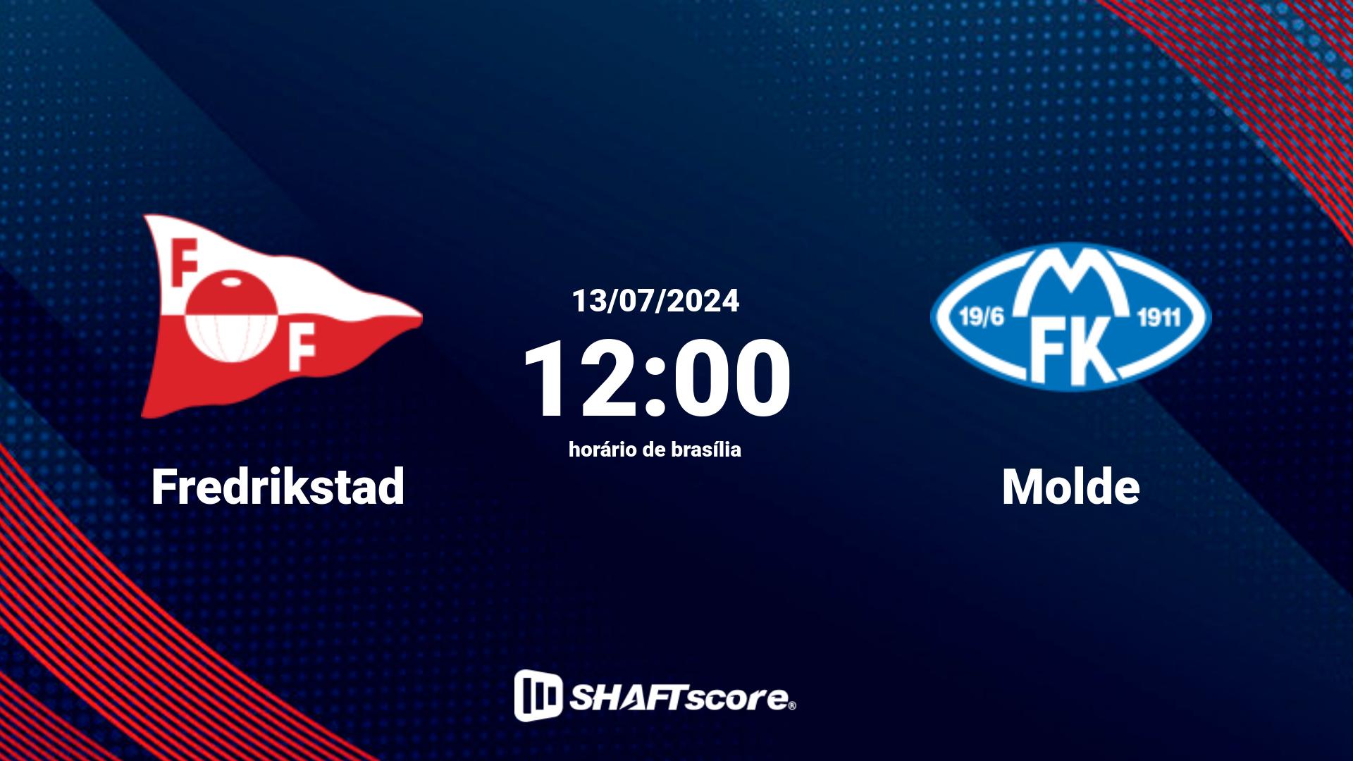 Estatísticas do jogo Fredrikstad vs Molde 13.07 12:00