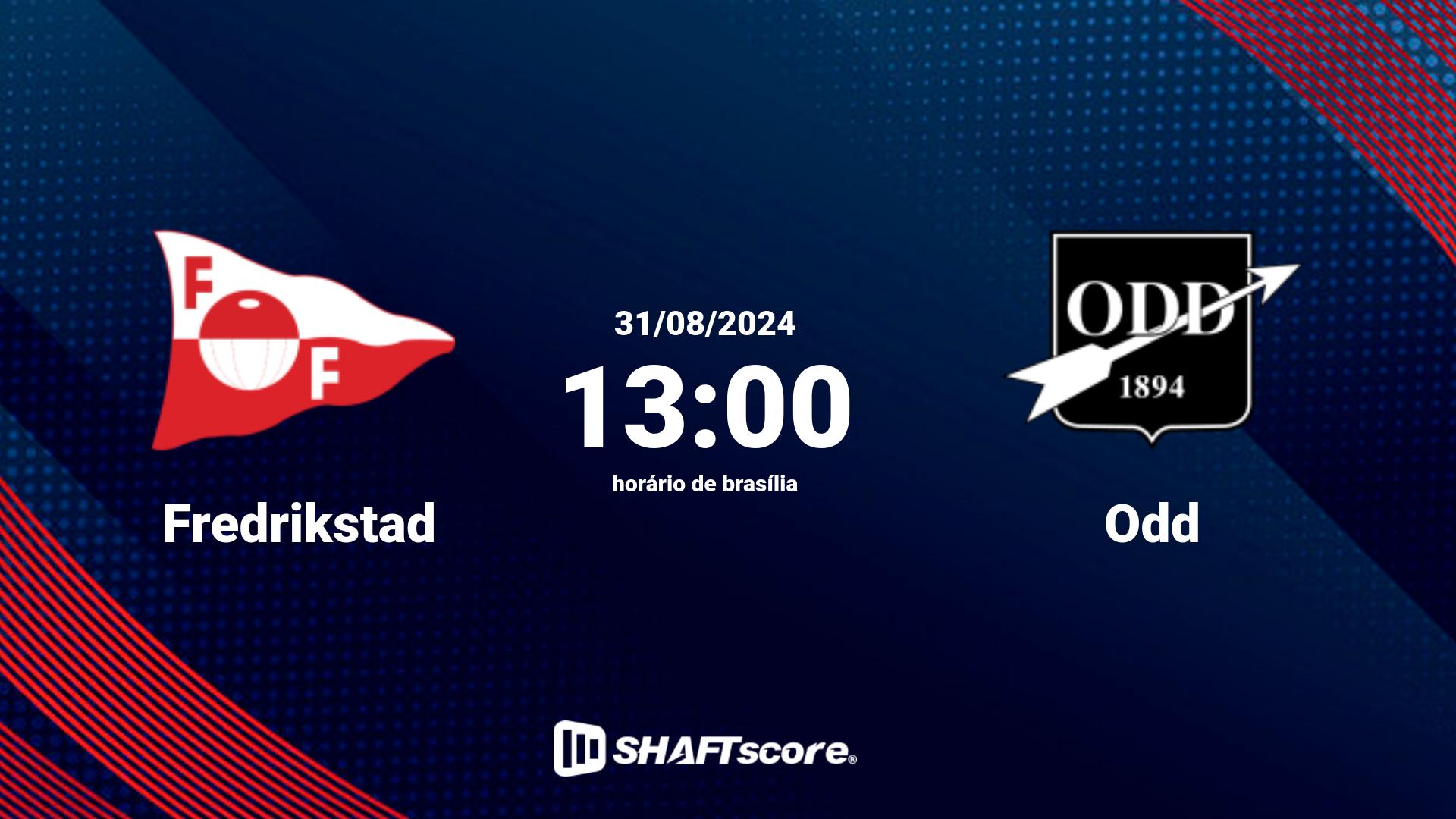 Estatísticas do jogo Fredrikstad vs Odd 31.08 13:00