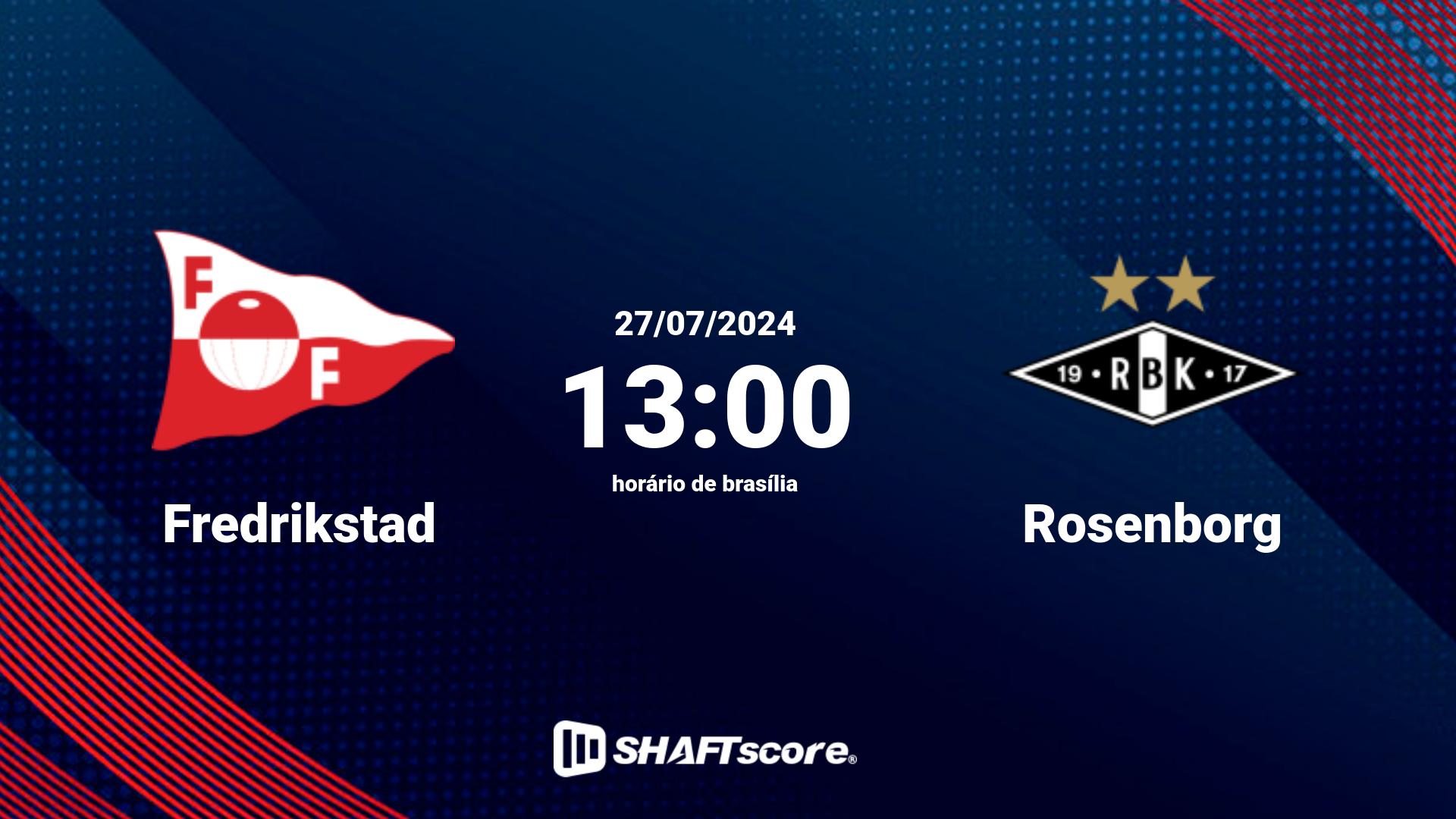 Estatísticas do jogo Fredrikstad vs Rosenborg 27.07 13:00