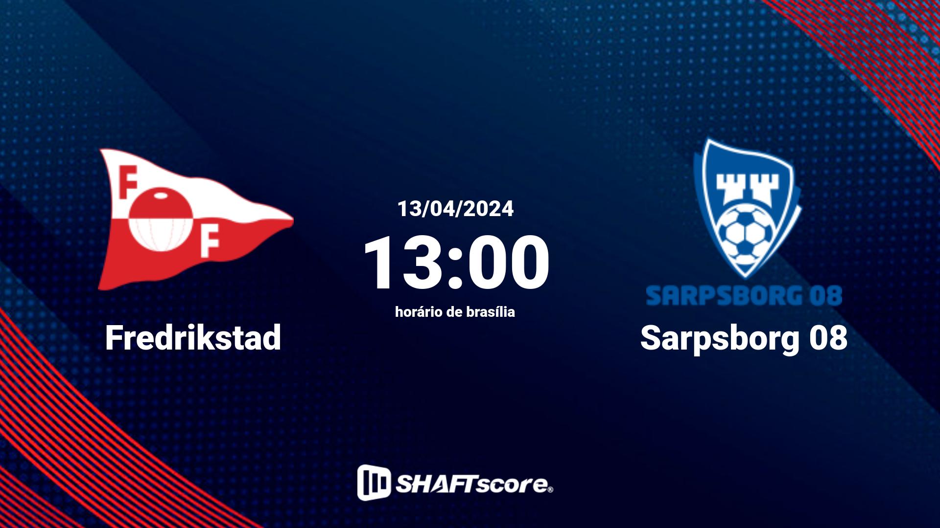 Estatísticas do jogo Fredrikstad vs Sarpsborg 08 13.04 13:00