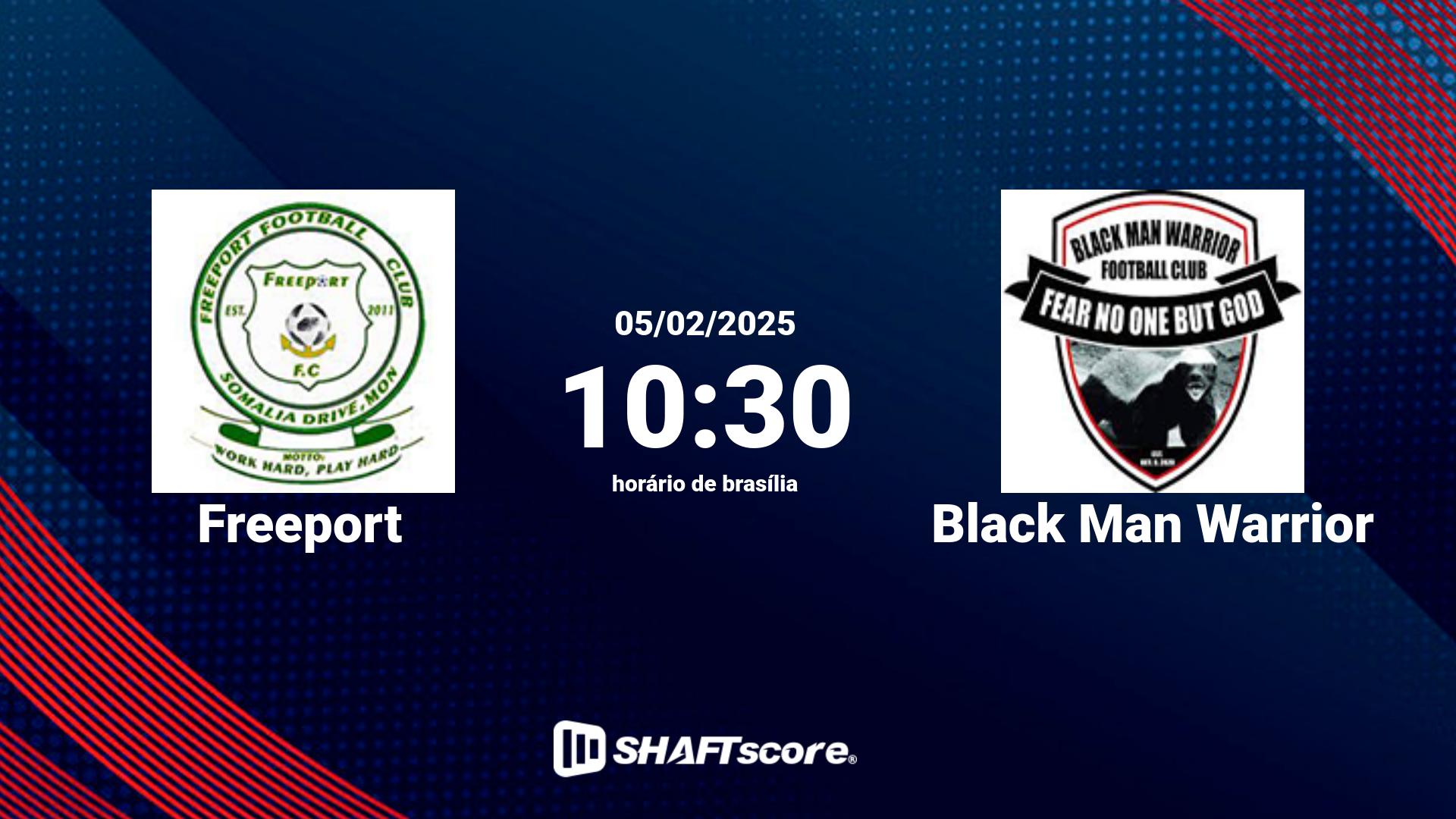 Estatísticas do jogo Freeport vs Black Man Warrior 05.02 10:30