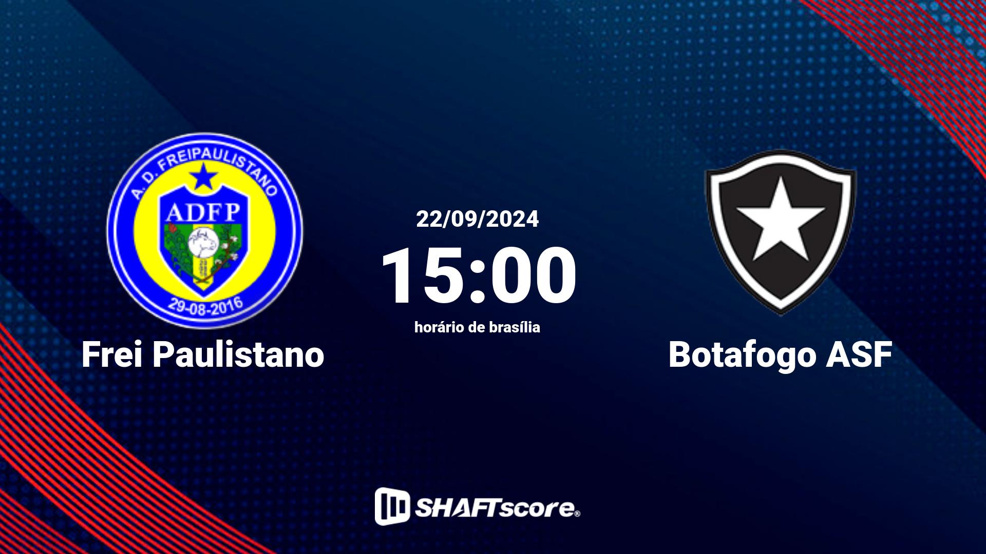 Estatísticas do jogo Frei Paulistano vs Botafogo ASF 22.09 15:00