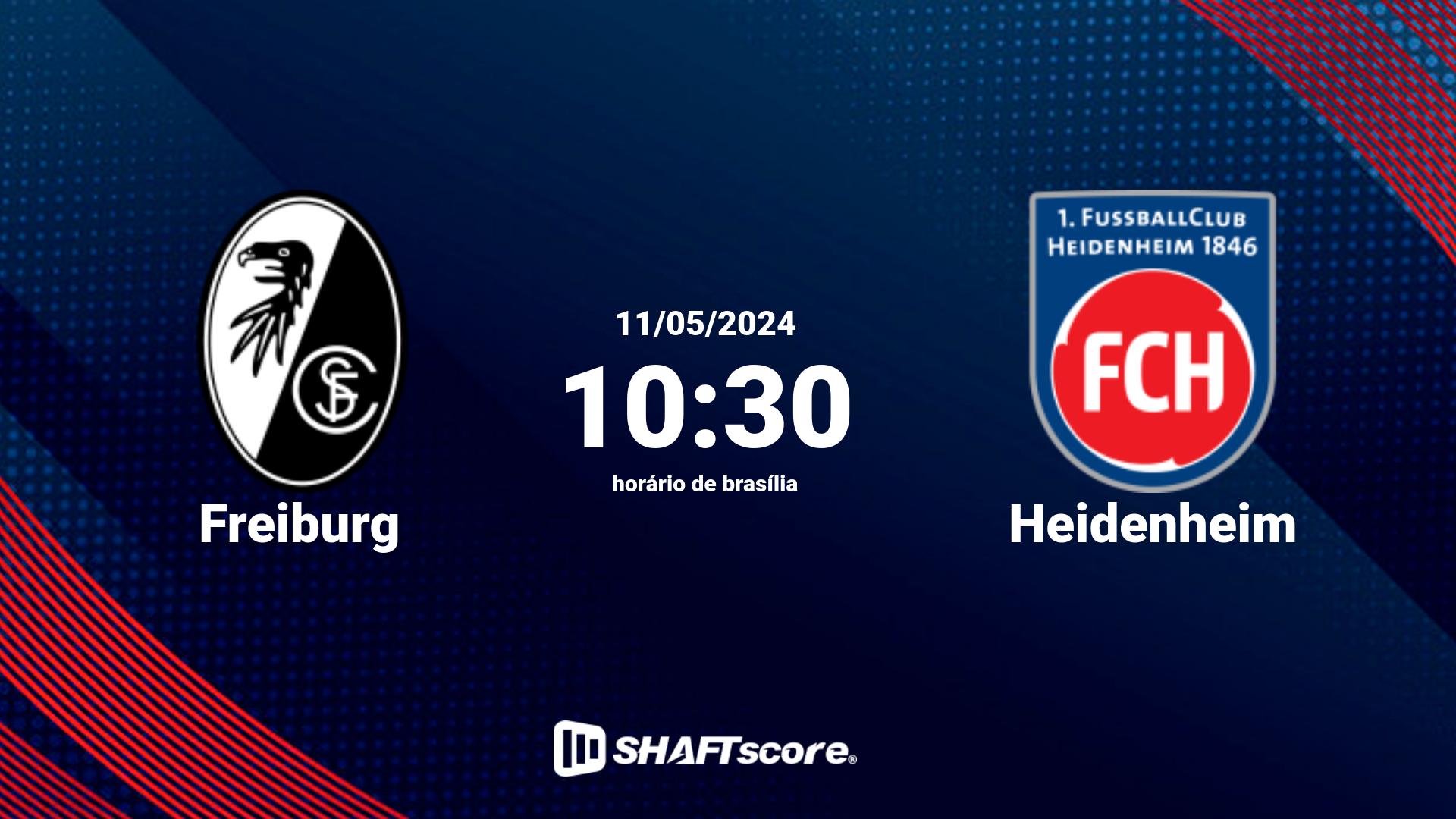 Estatísticas do jogo Freiburg vs Heidenheim 11.05 10:30