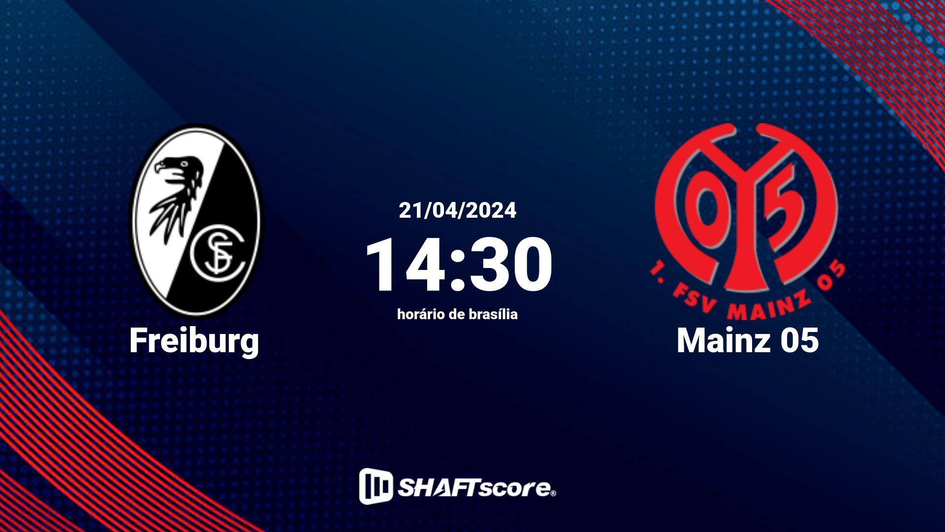 Estatísticas do jogo Freiburg vs Mainz 05 21.04 14:30