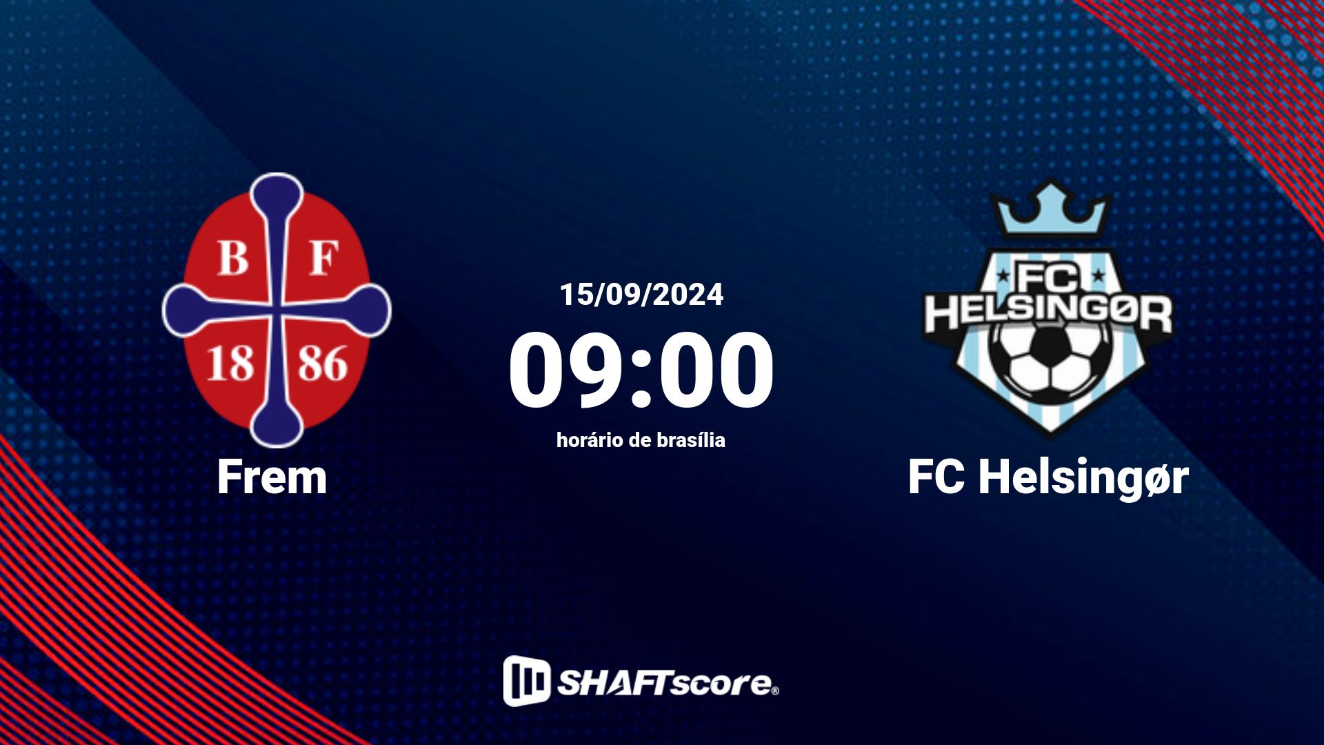 Estatísticas do jogo Frem vs FC Helsingør 15.09 09:00