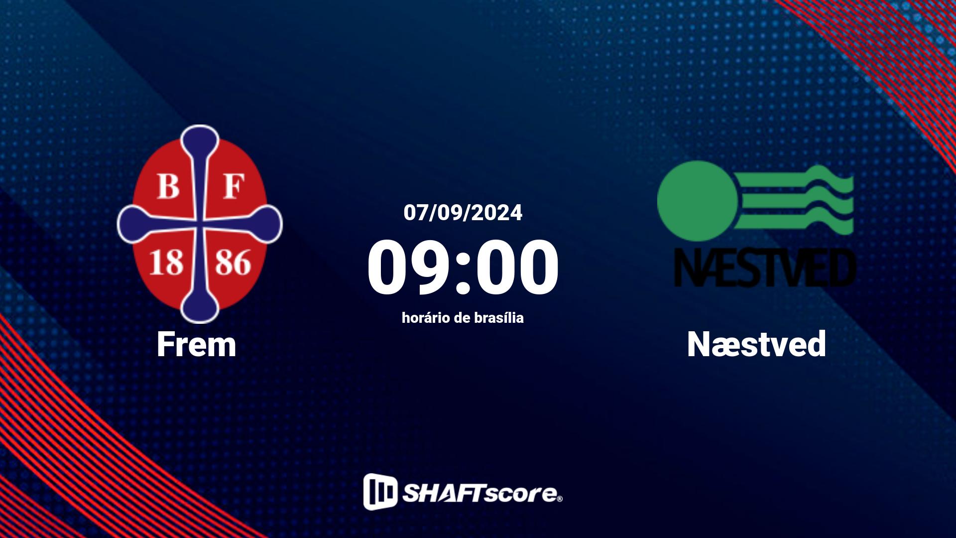 Estatísticas do jogo Frem vs Næstved 07.09 09:00