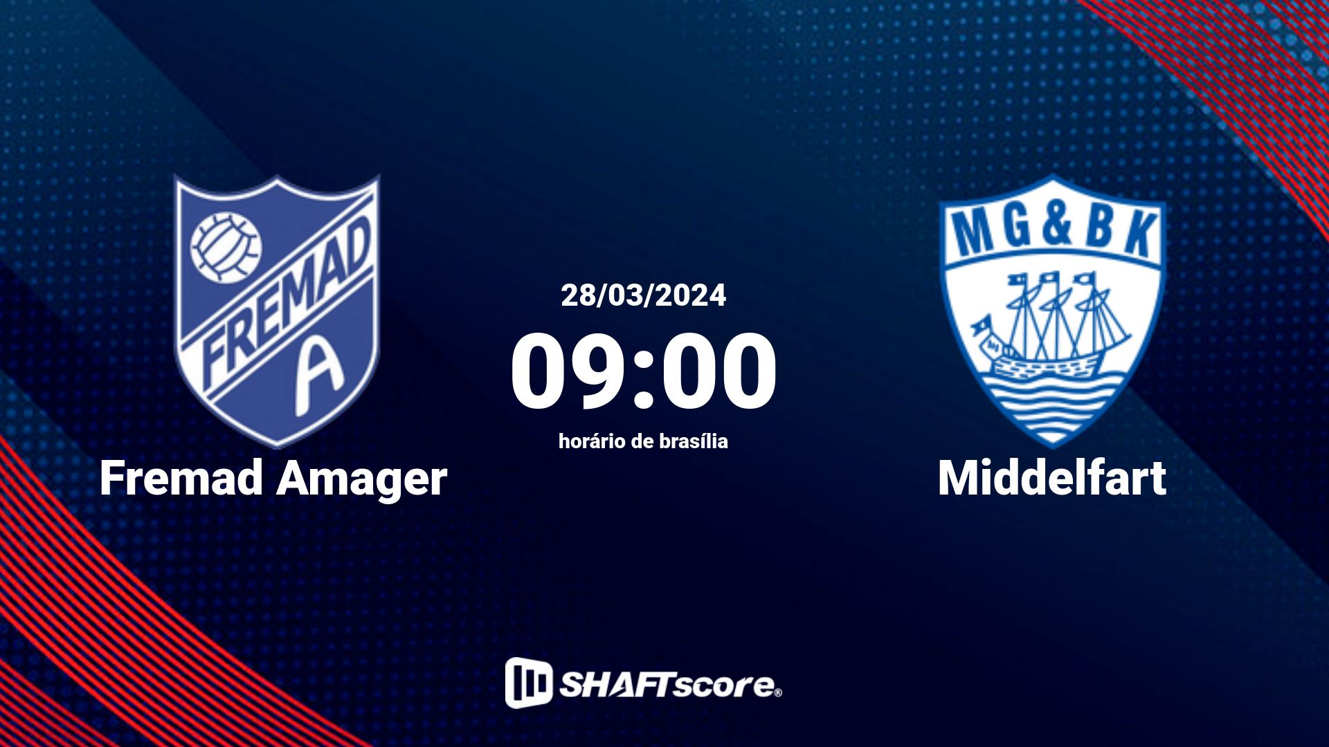 Estatísticas do jogo Fremad Amager vs Middelfart 28.03 09:00