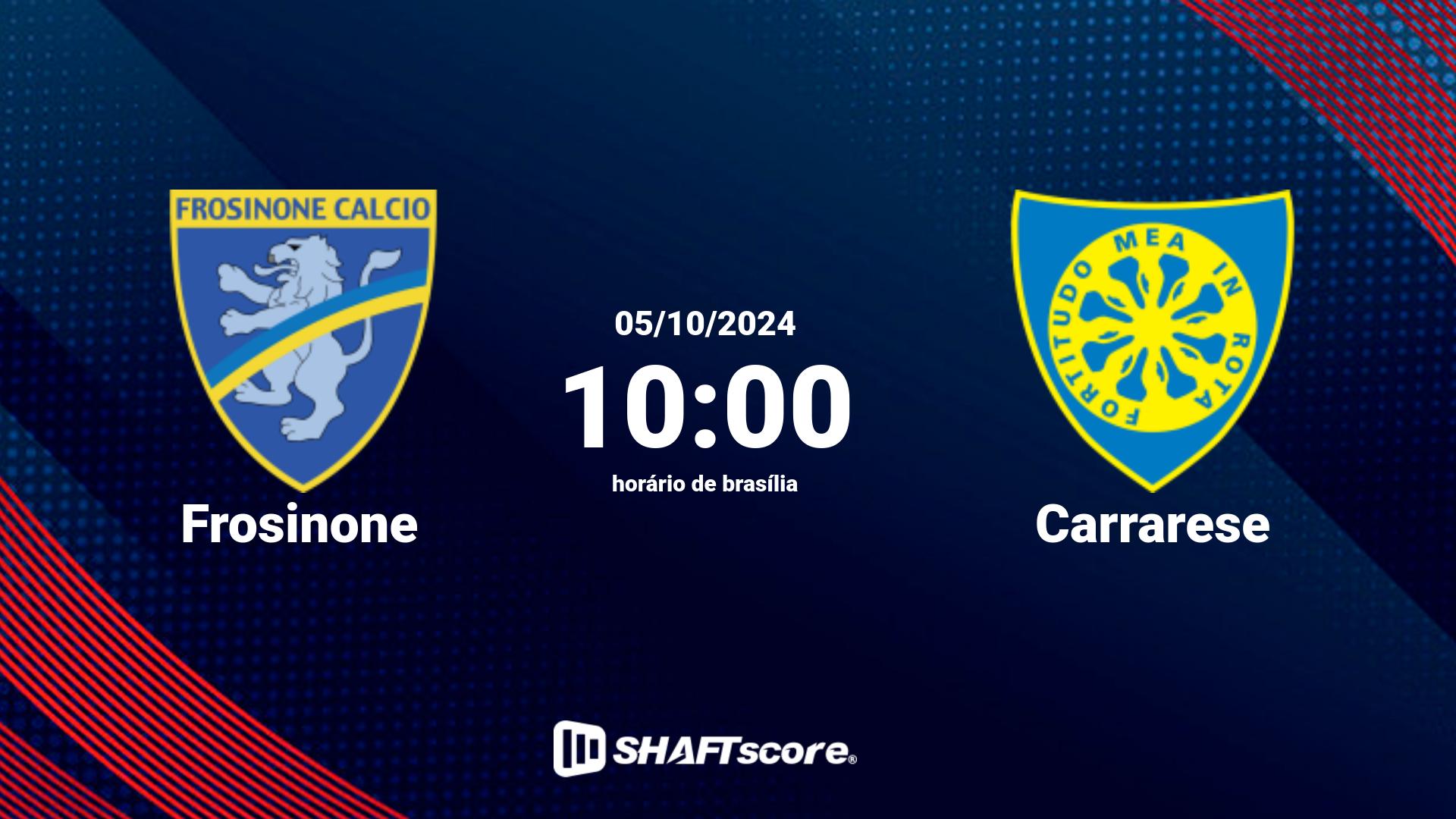 Estatísticas do jogo Frosinone vs Carrarese 05.10 10:00