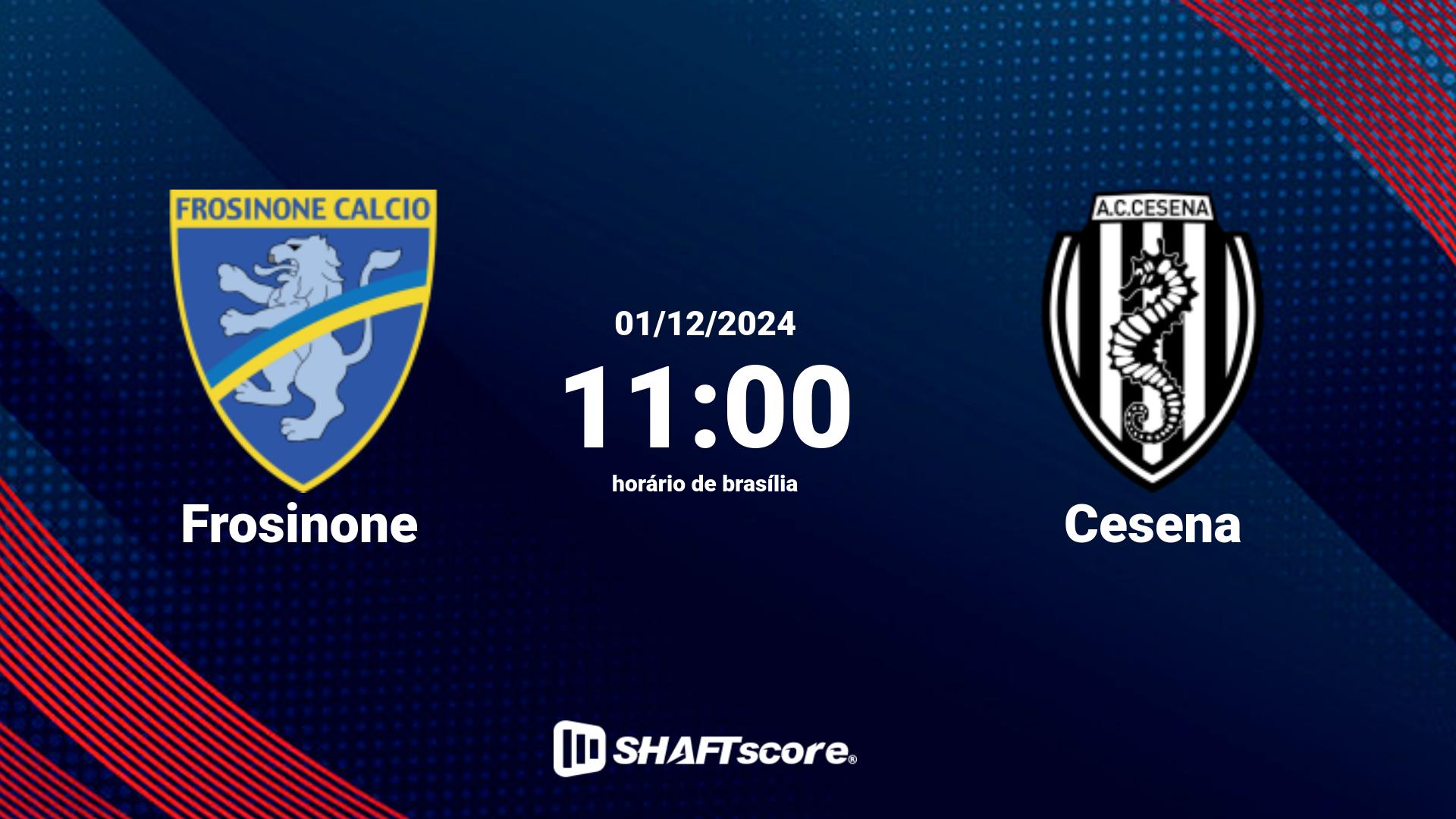 Estatísticas do jogo Frosinone vs Cesena 01.12 11:00