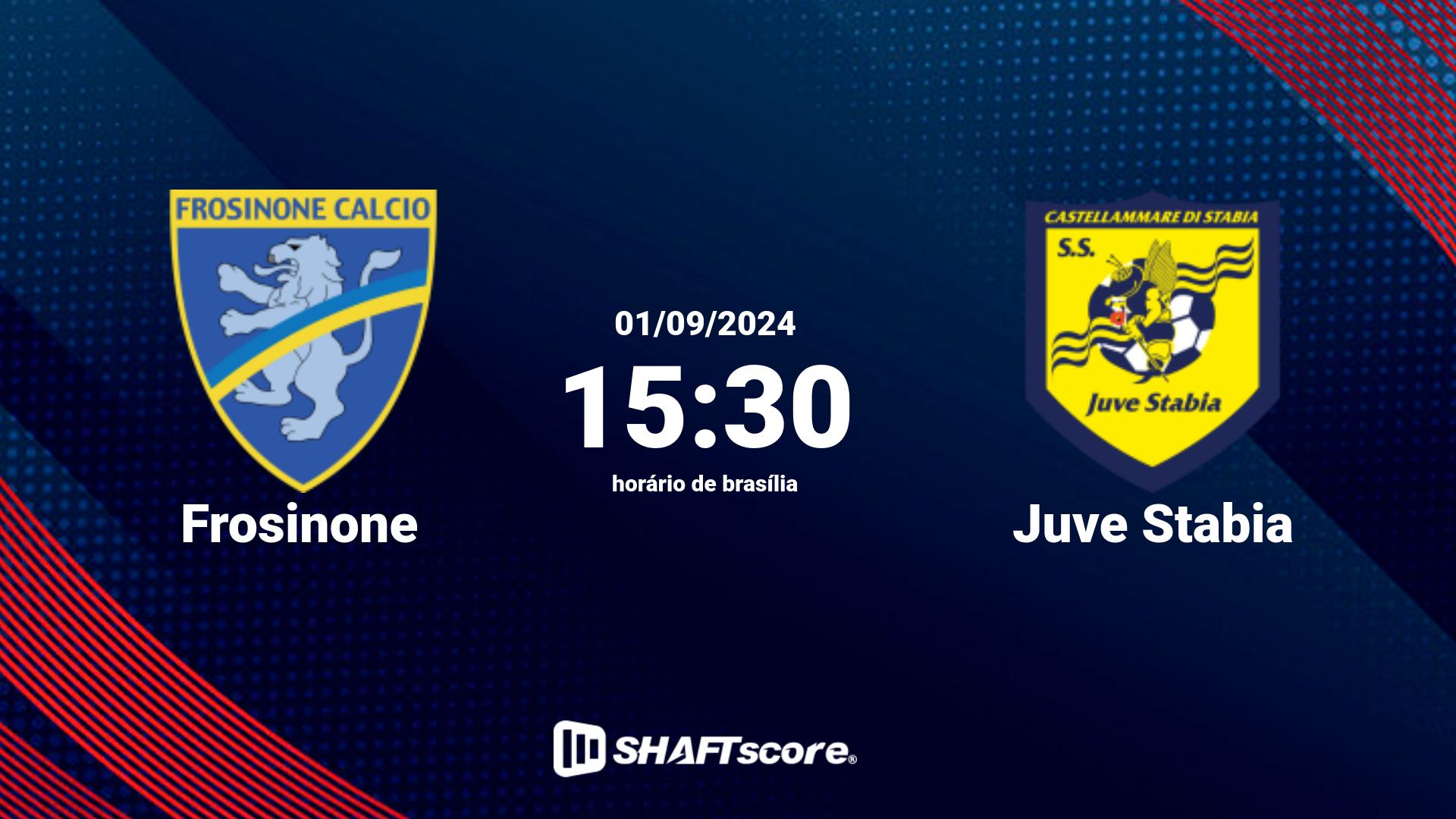 Estatísticas do jogo Frosinone vs Juve Stabia 01.09 15:30