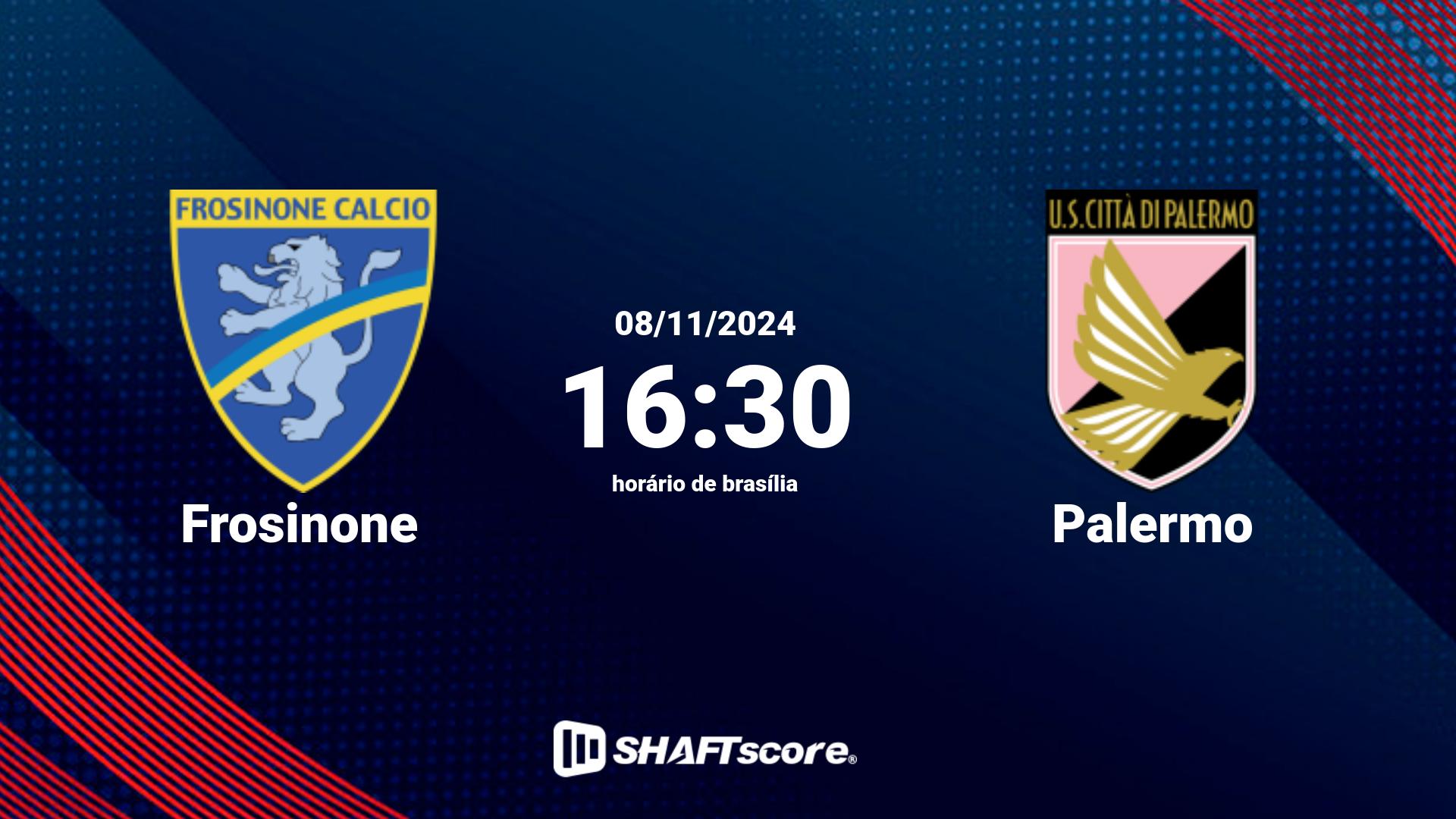 Estatísticas do jogo Frosinone vs Palermo 08.11 16:30