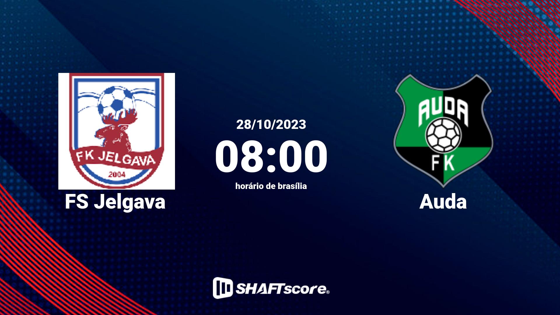 Estatísticas do jogo FS Jelgava vs Auda 28.10 08:00